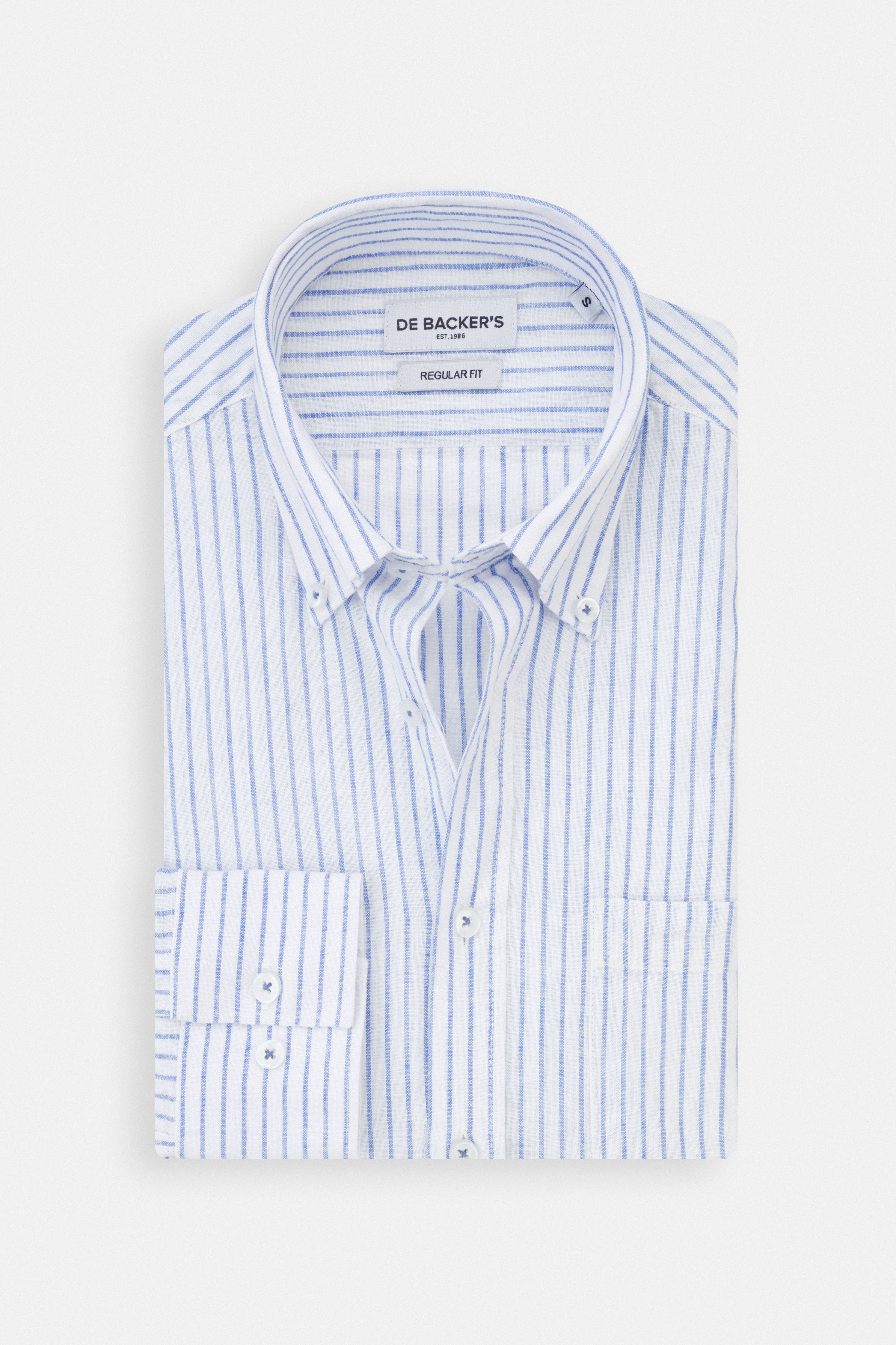 Striped Light Blue Smart Casual Shirt