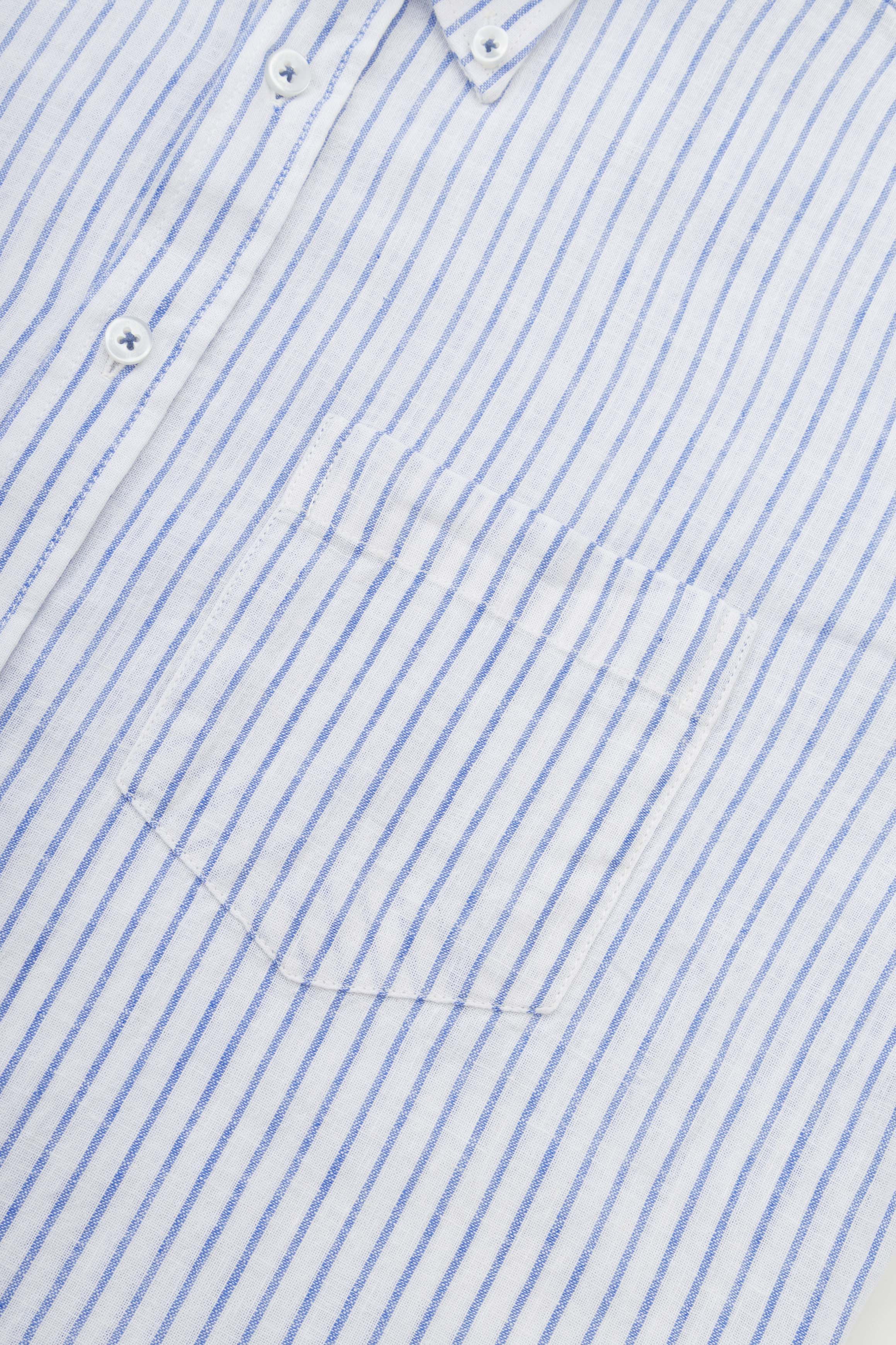 Striped Light Blue Smart Casual Shirt