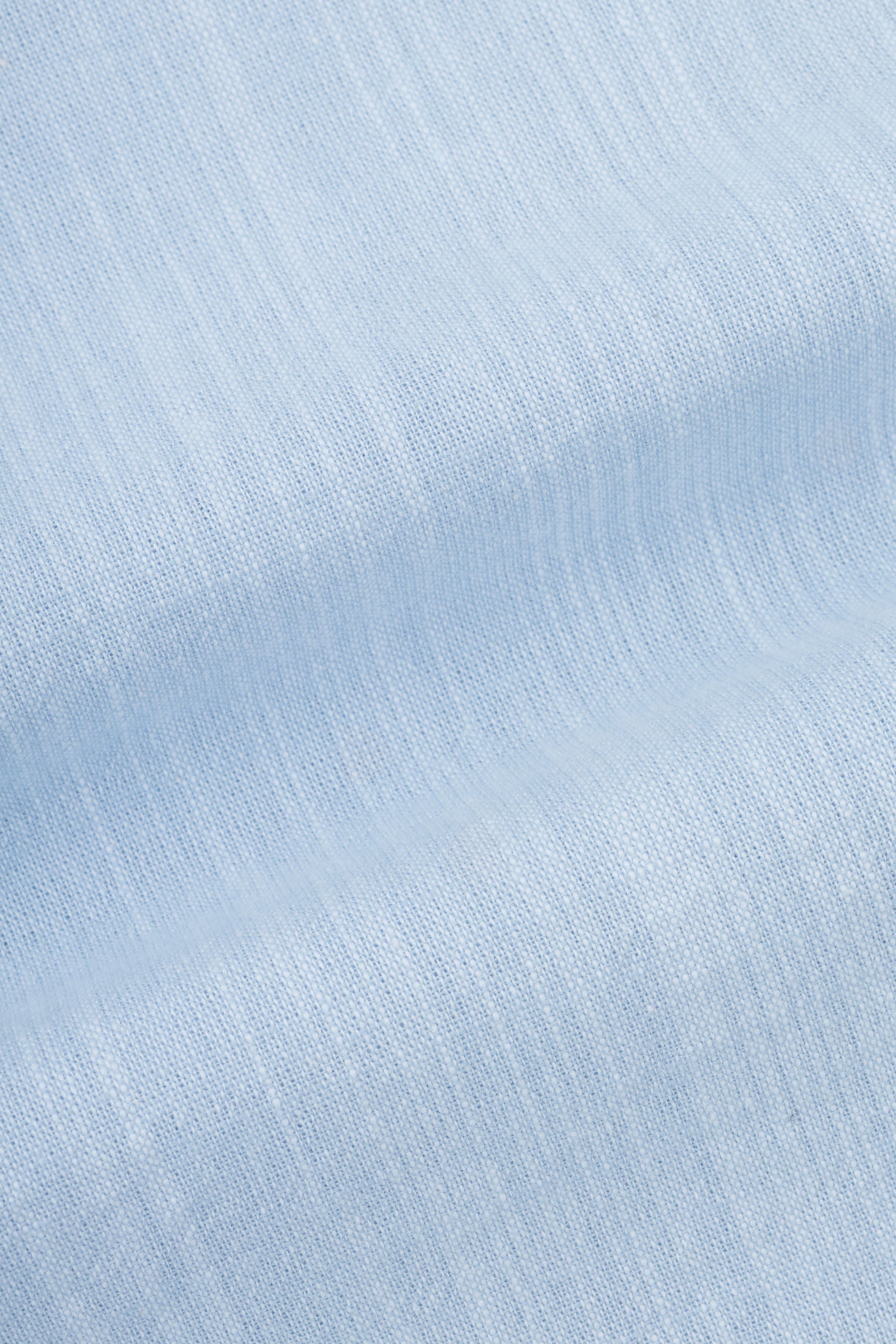 Light Blue Smart Casual Linen Blend Shirt