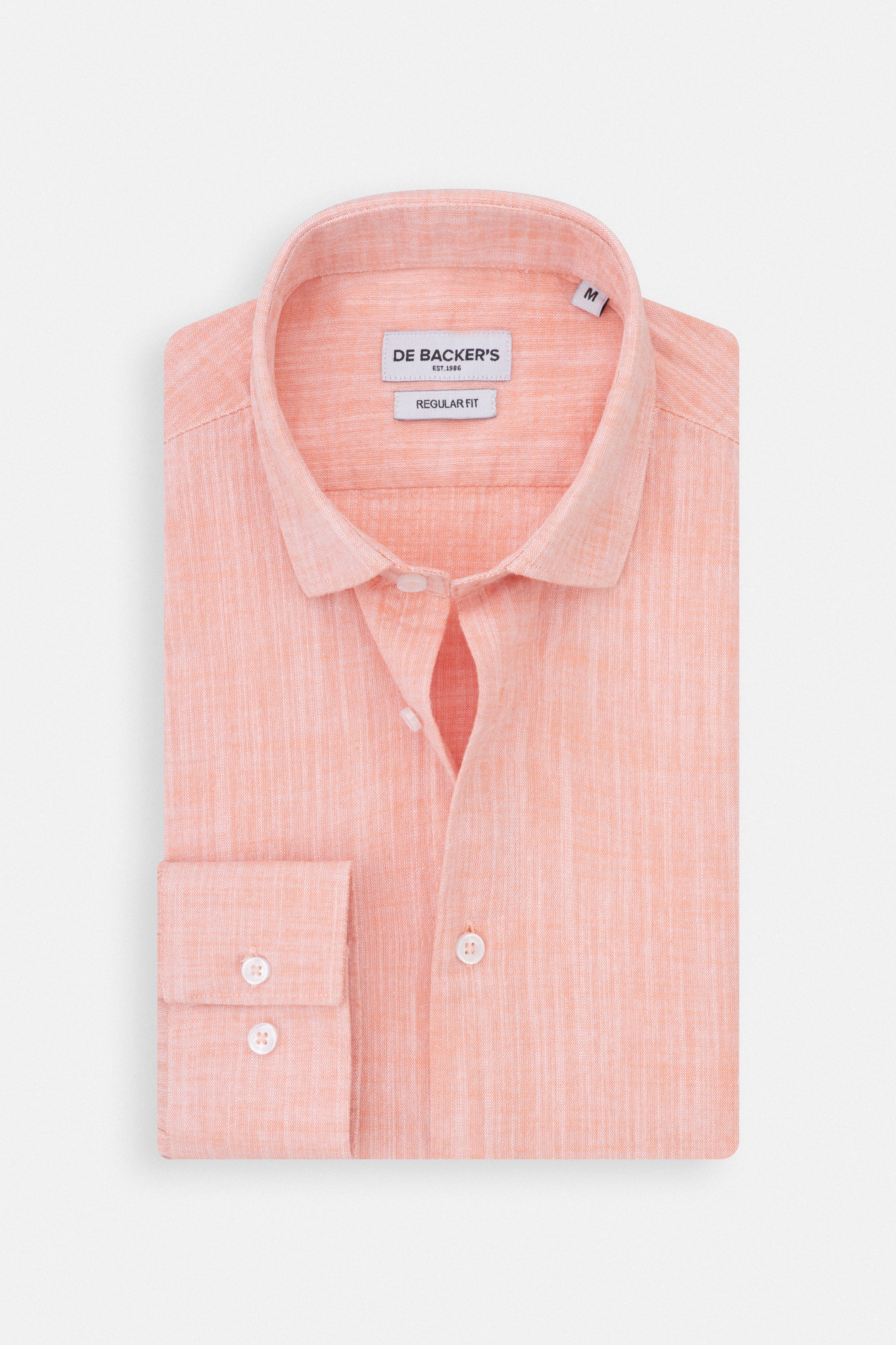 Striped Light Orange Smart Casual Shirt