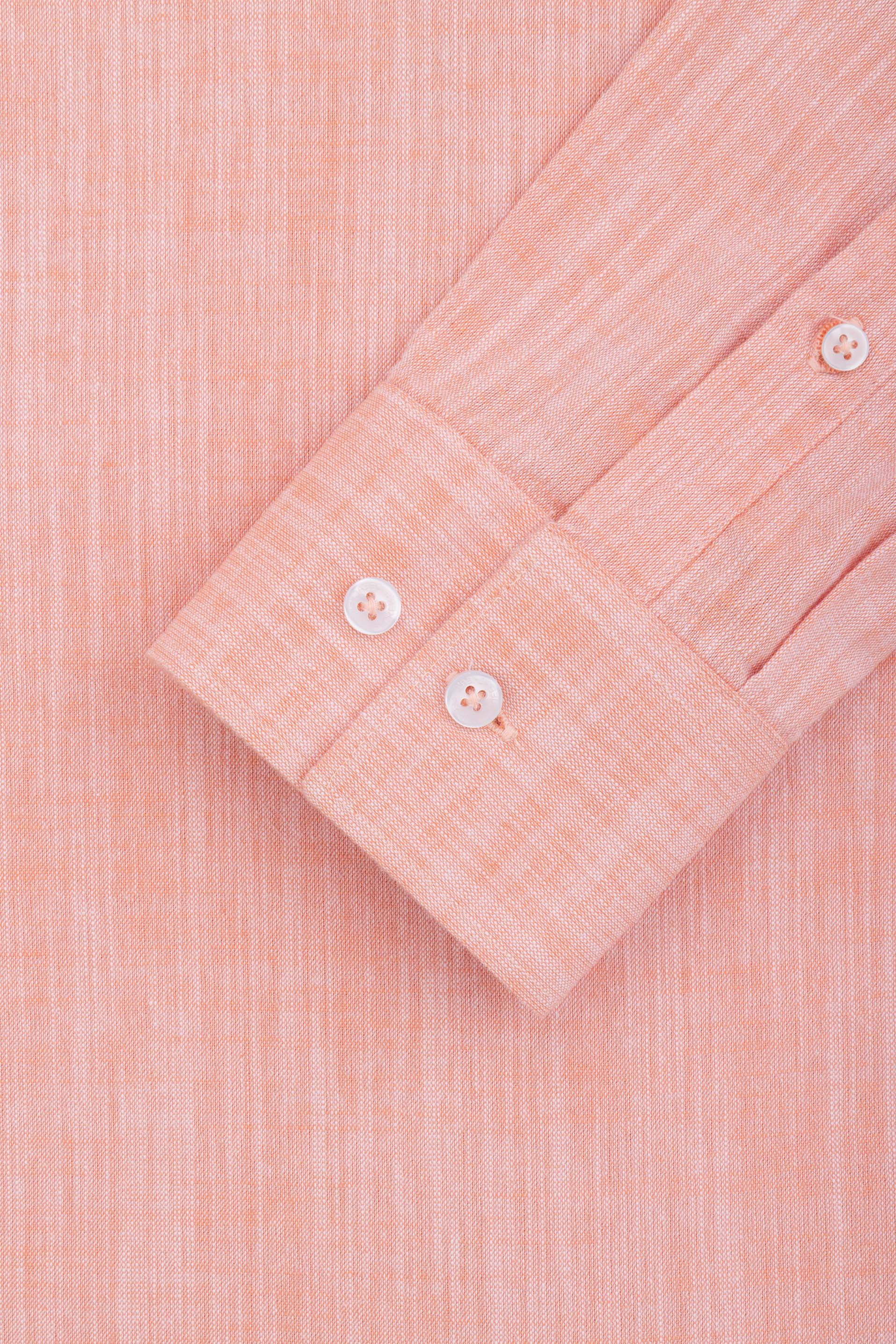 Striped Light Orange Smart Casual Shirt