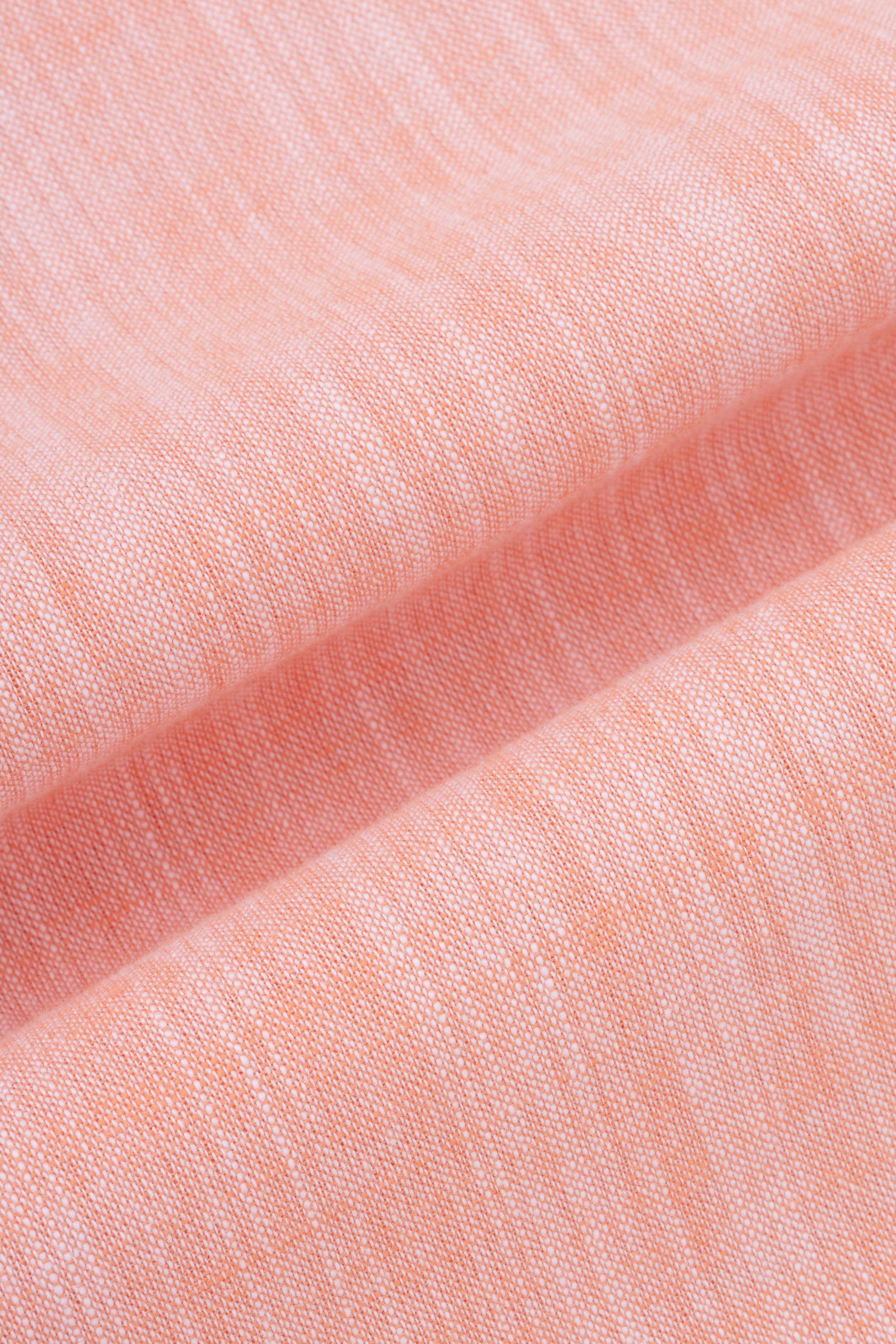 Striped Light Orange Smart Casual Shirt