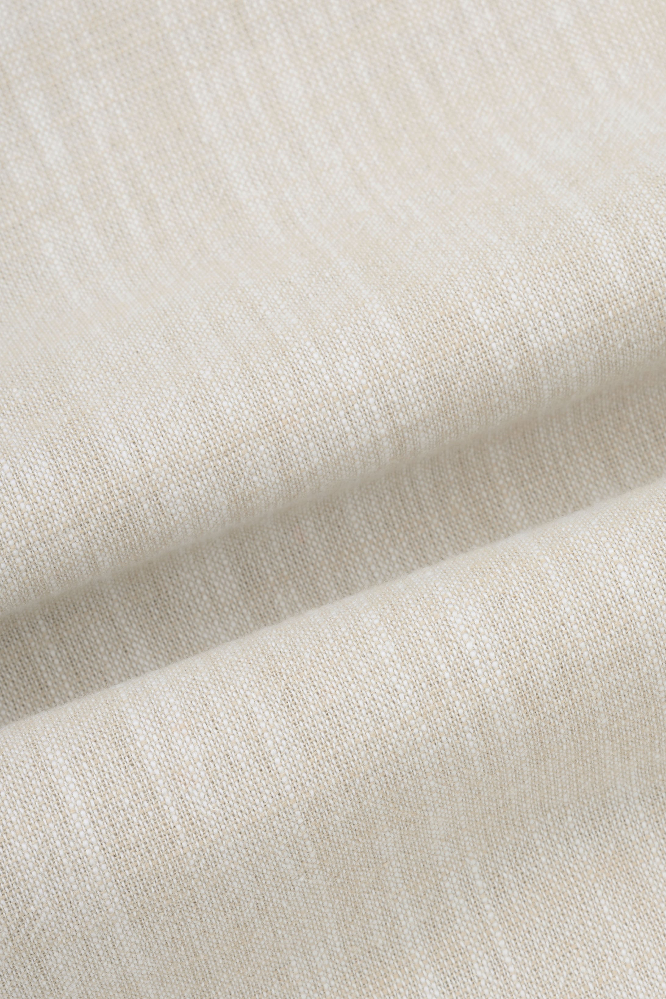 Light Beige Smart Casual Linen Blend Shirt