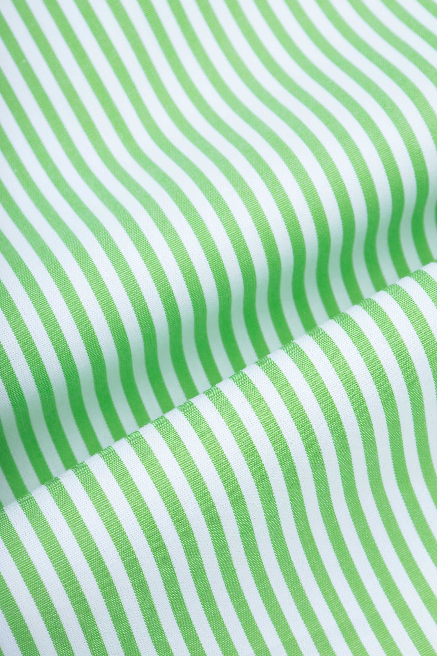Striped Light Green Smart Casual Shirt