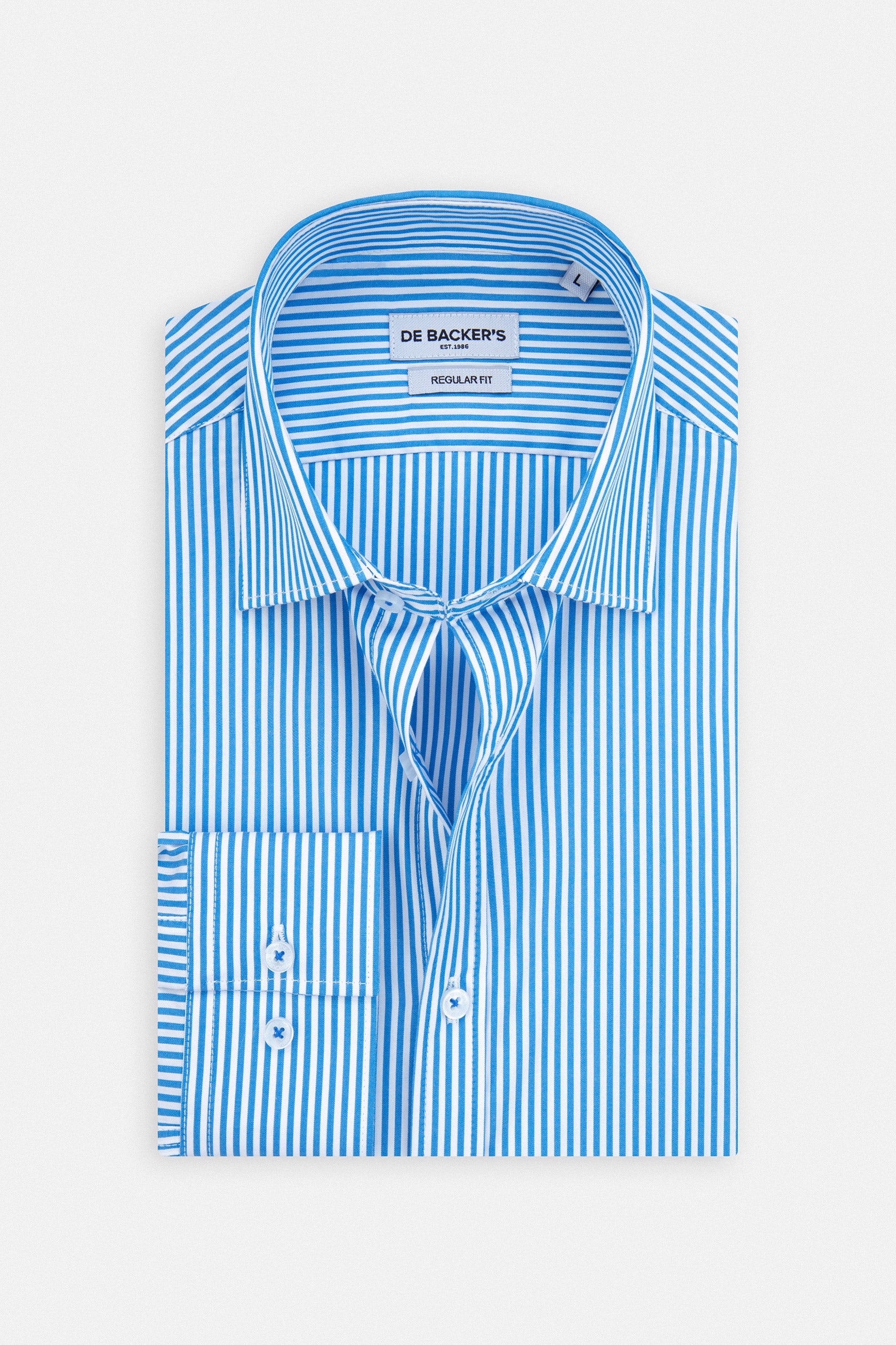 Striped Celestial Blue Smart Casual Shirt