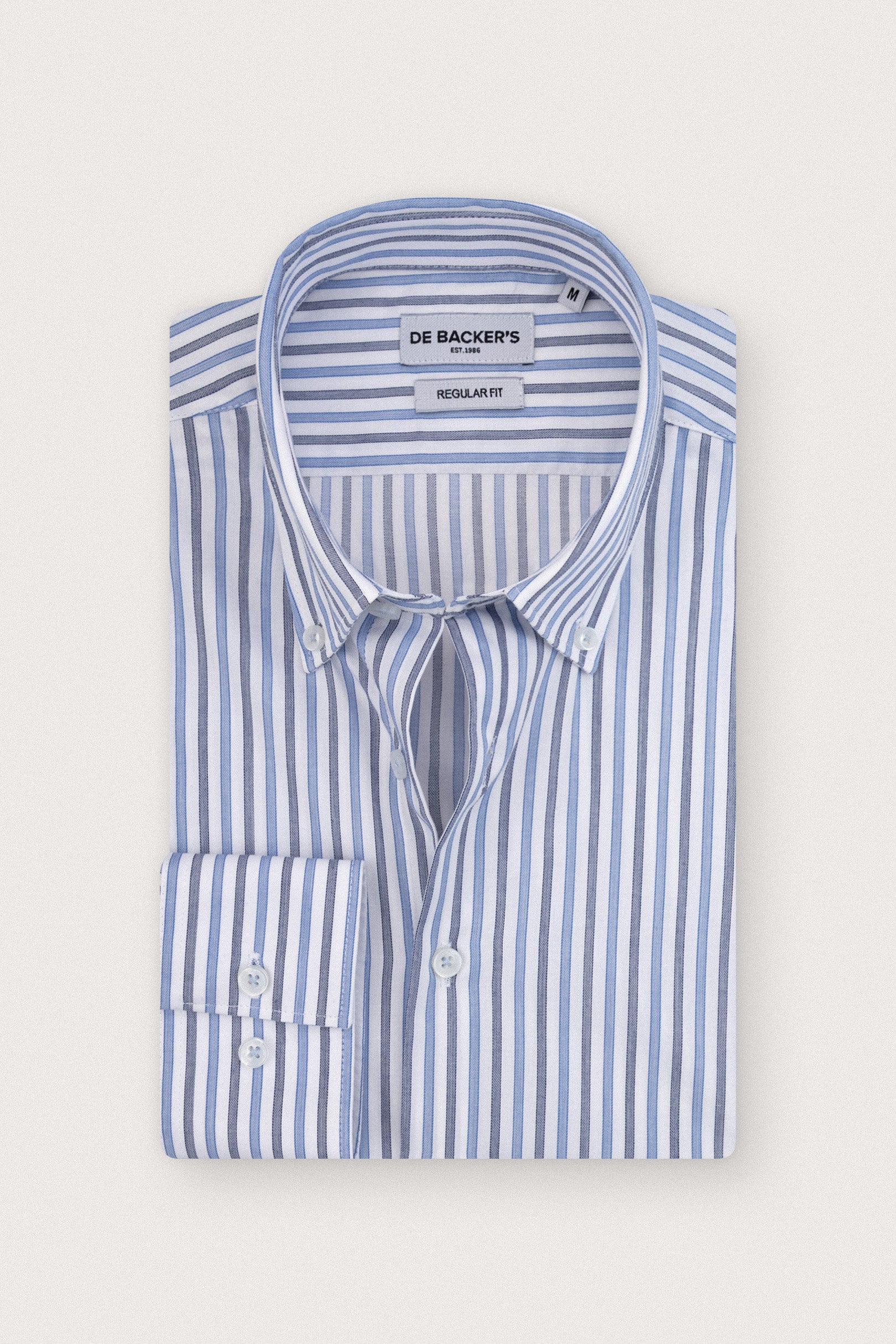 Light Blue Striped Smart Casual Shirt