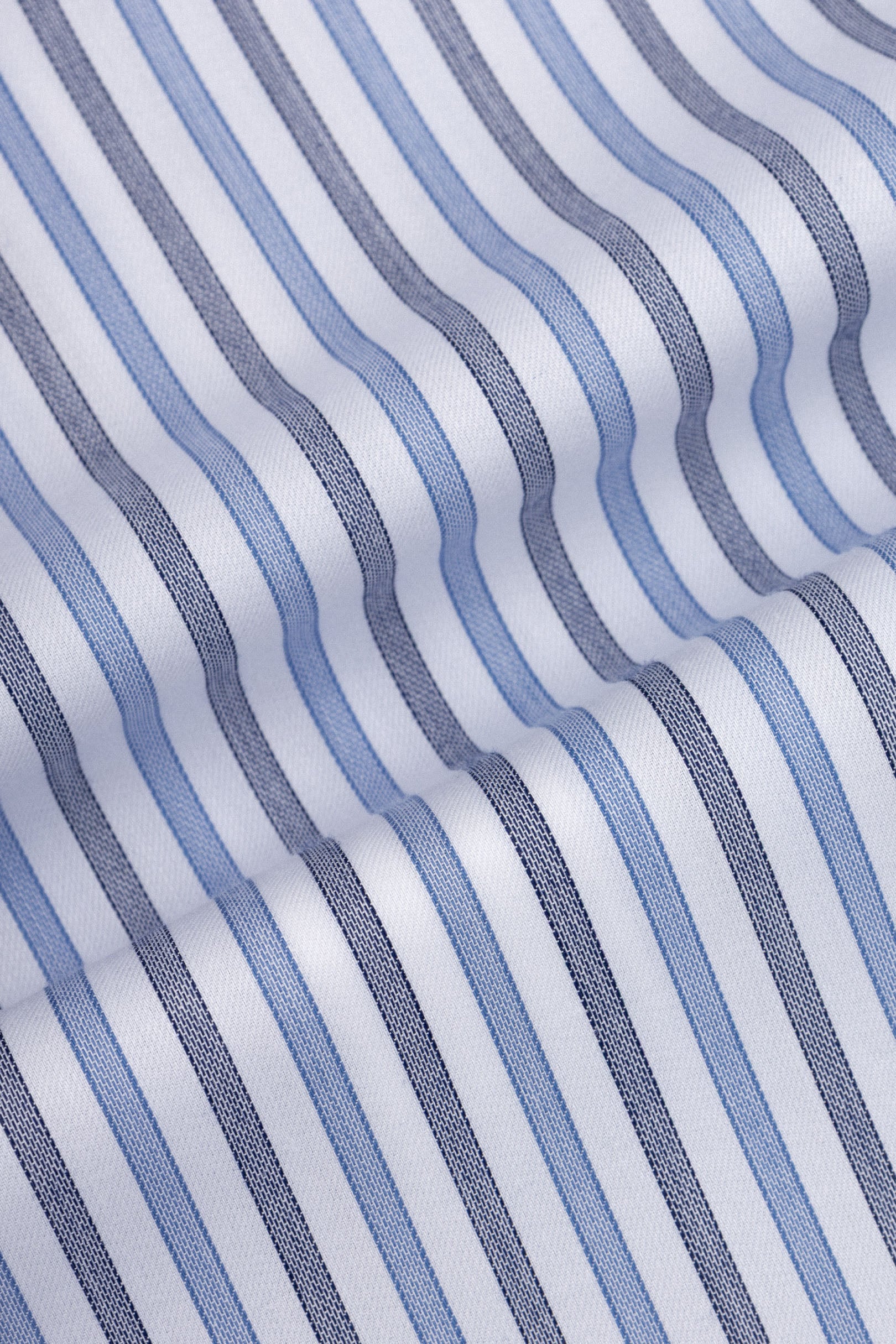 Light Blue Striped Smart Casual Shirt