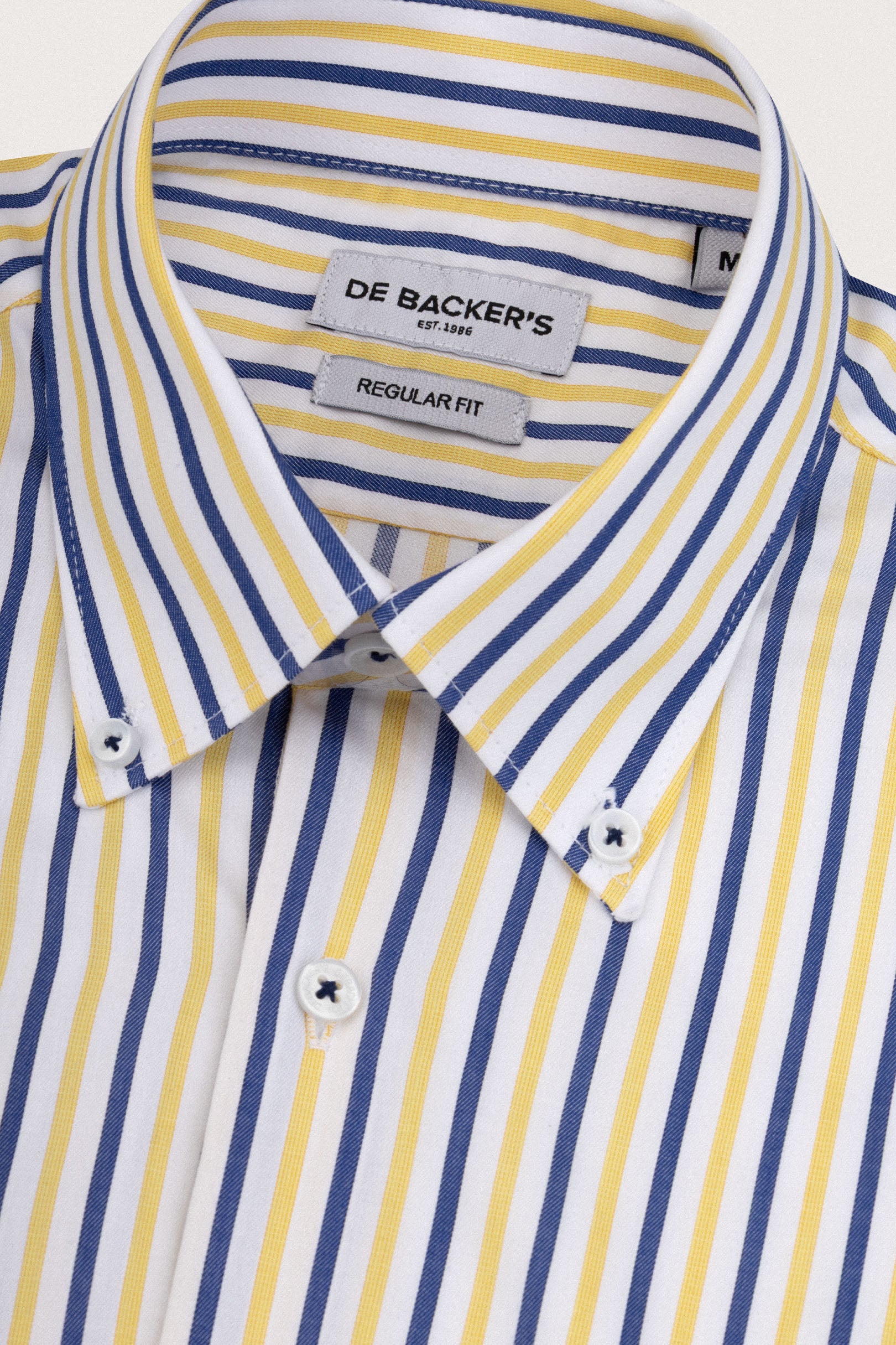 Yellow Striped Smart Casual Shirt