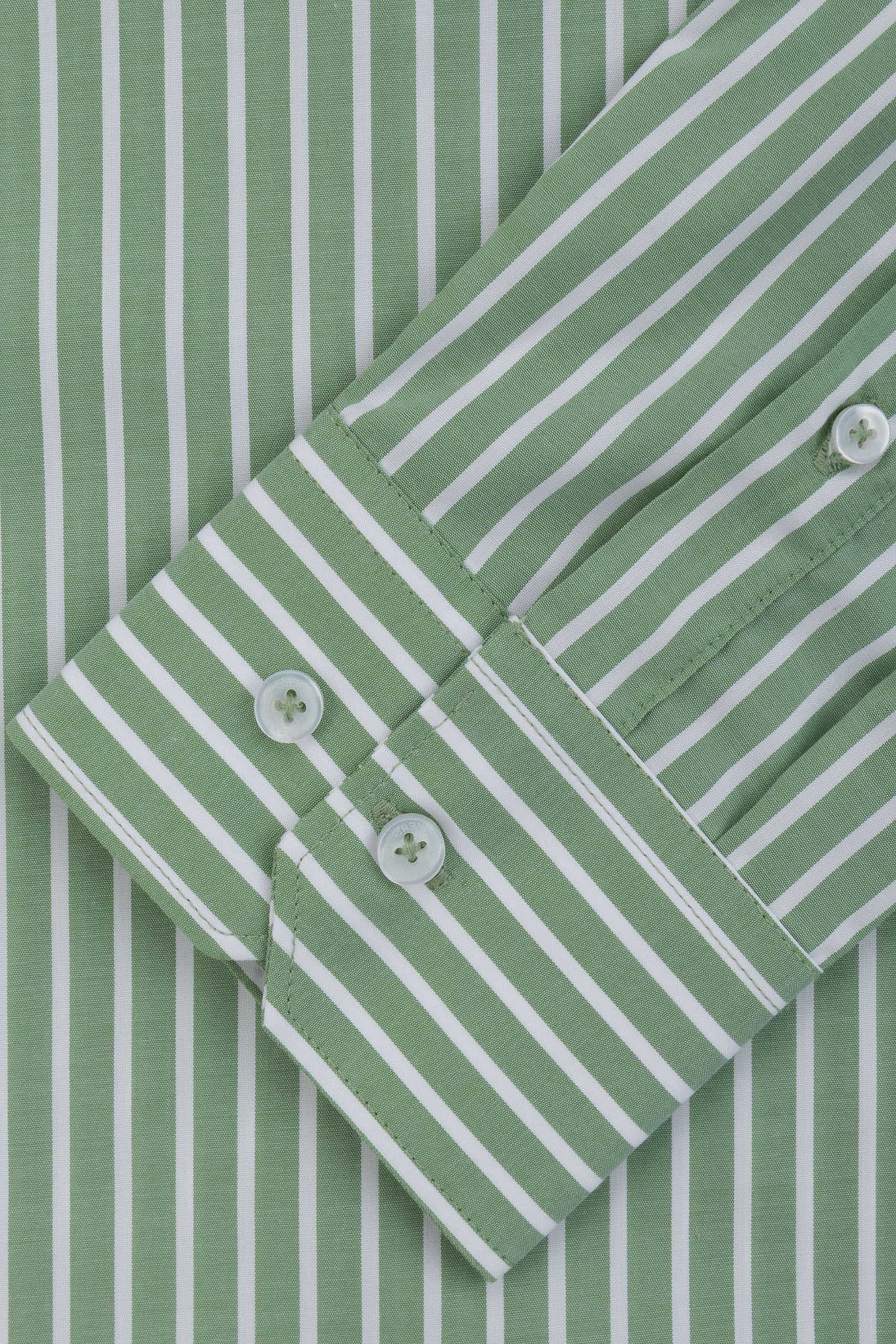 Striped Pistachio Bamboo Casual Shirt