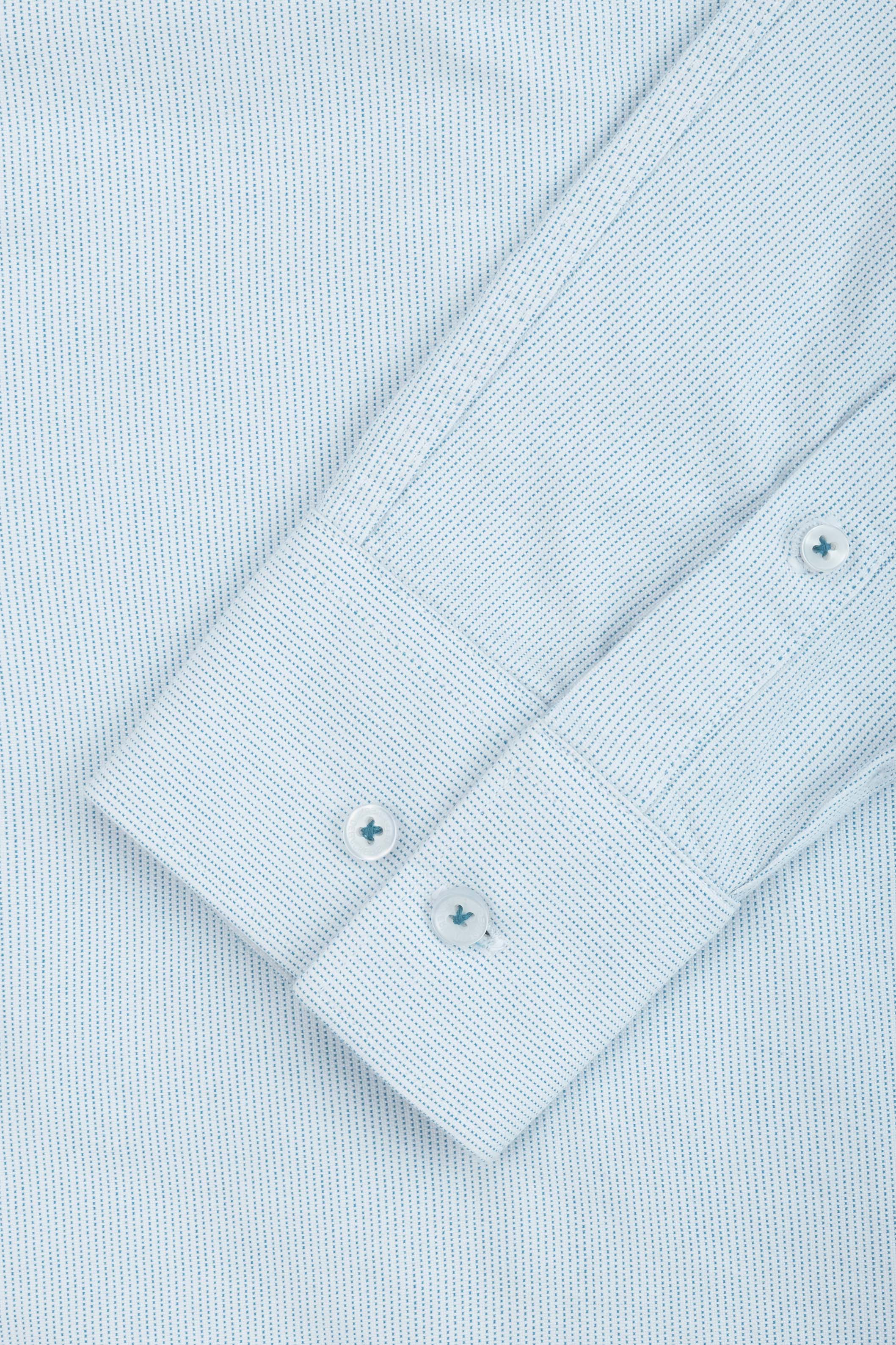 Jacquard Light Blue Casual Shirt