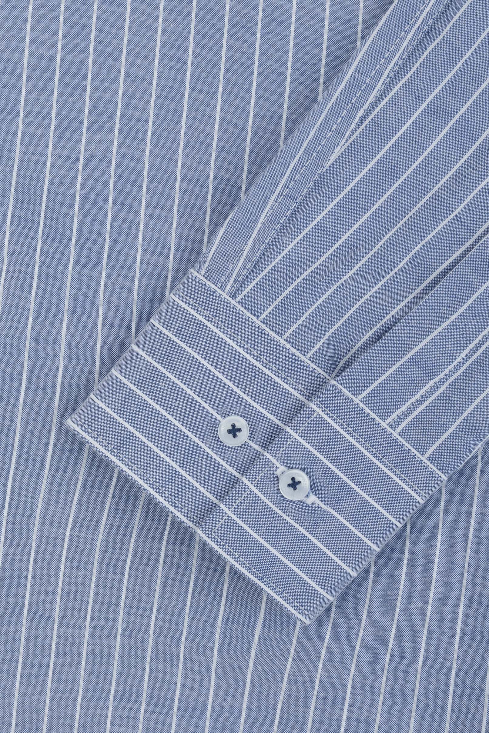 Striped Navy Smart Casual Shirt