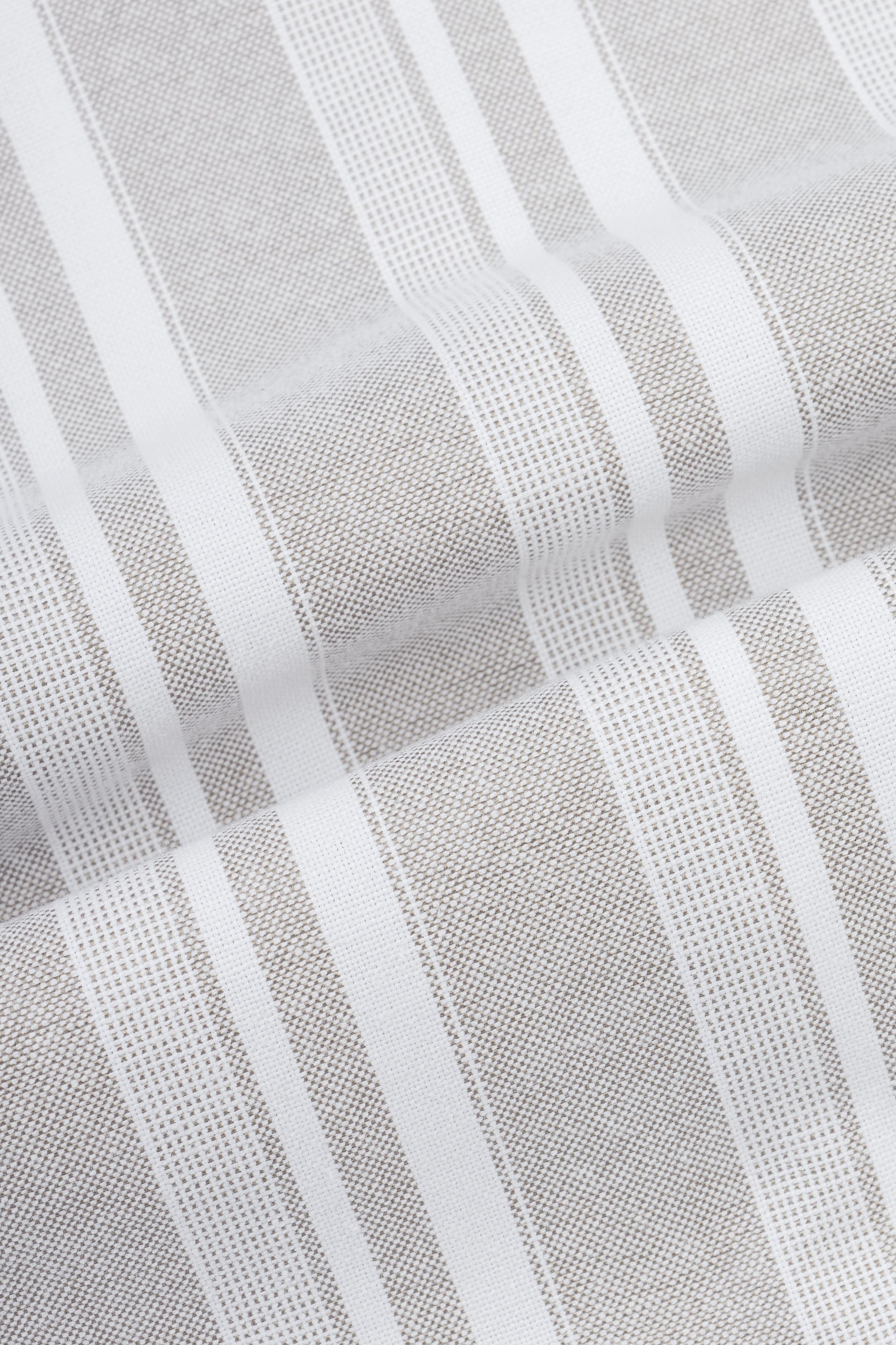 Striped Light Beige Casual Shirt