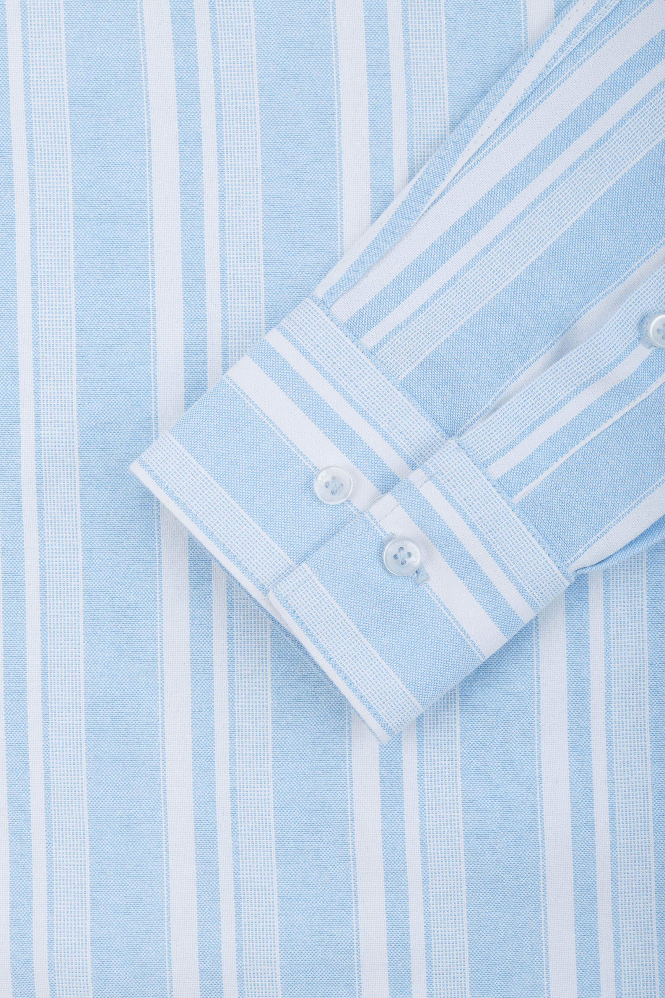 Striped Light Blue Smart Casual Shirt