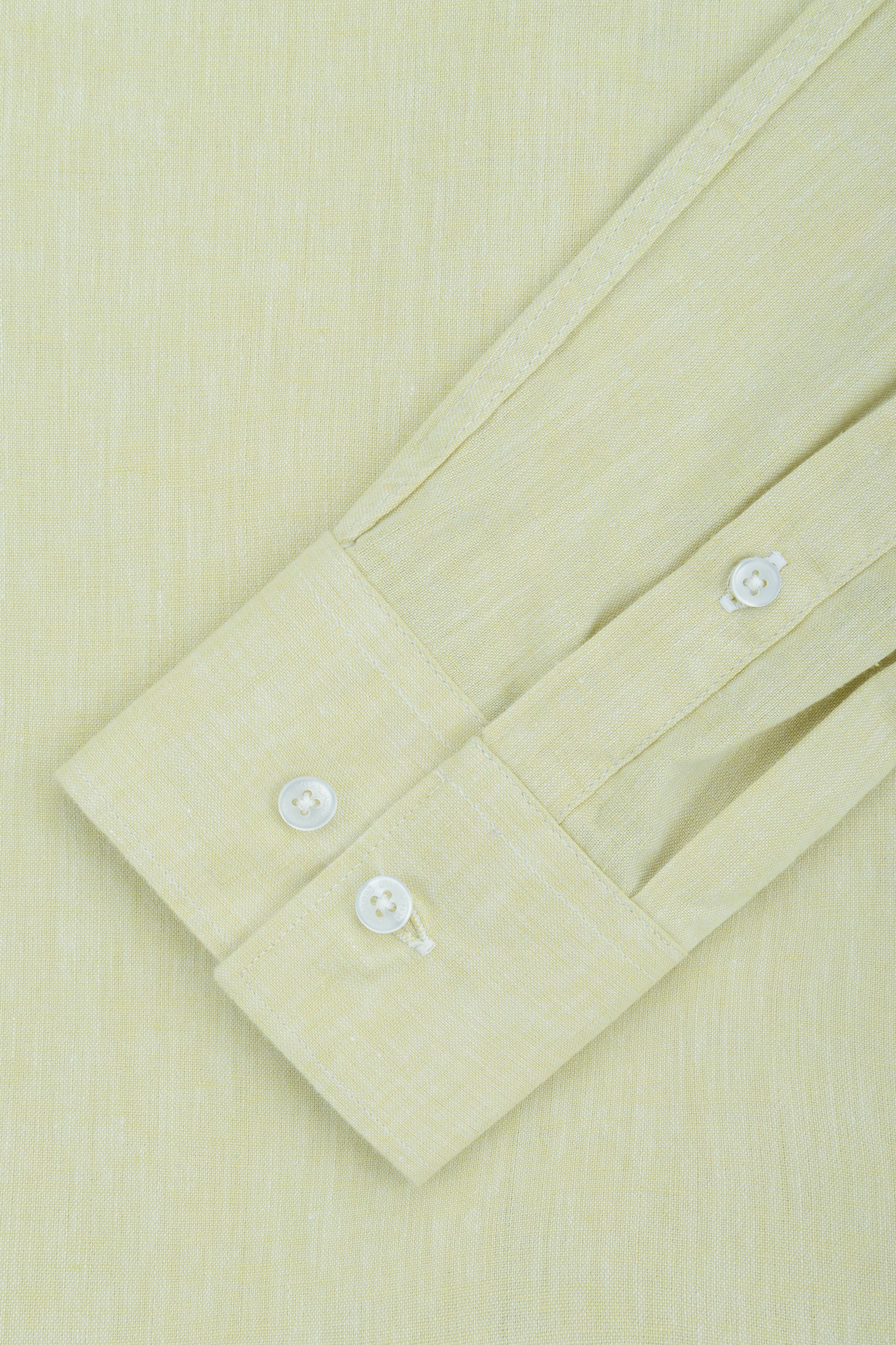 Bale Yellow Linen Blend Casual Shirt