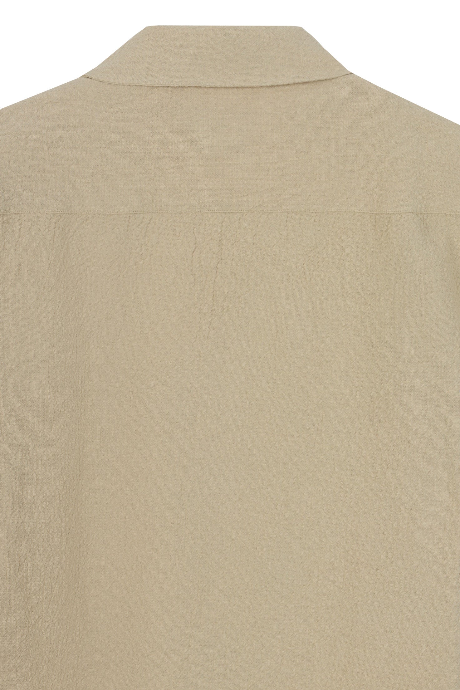 Jacquard Dark Beige Short Sleeves Shirt