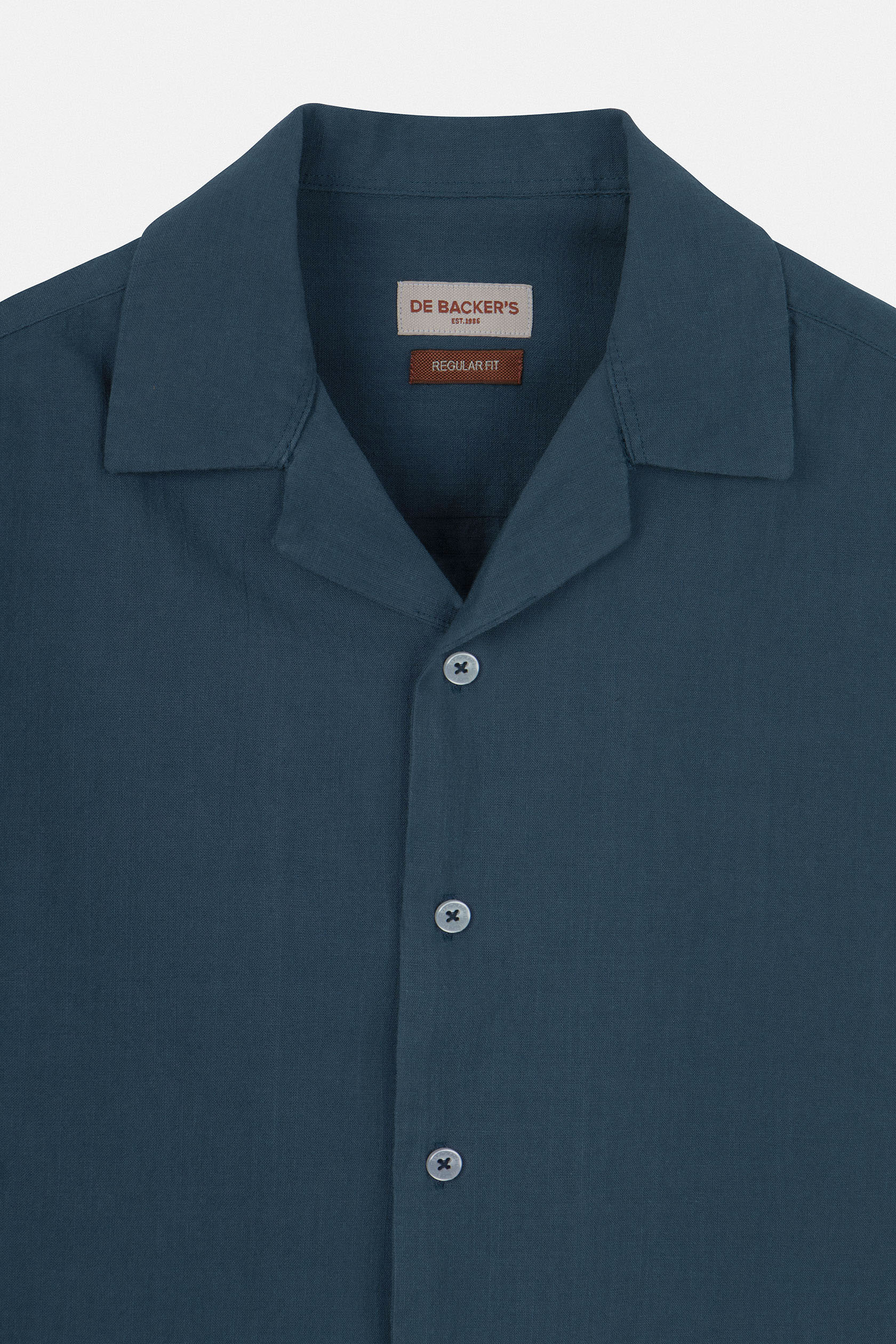 Blue Wood Short Sleeves Shirt