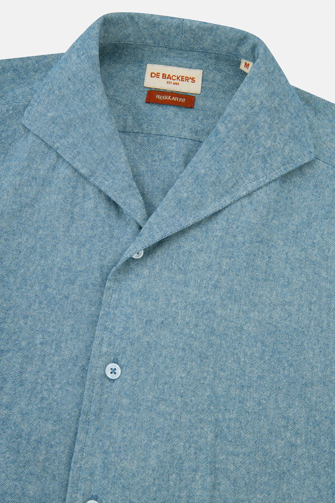 Light Teal Blue Linen Blend Casual Shirt