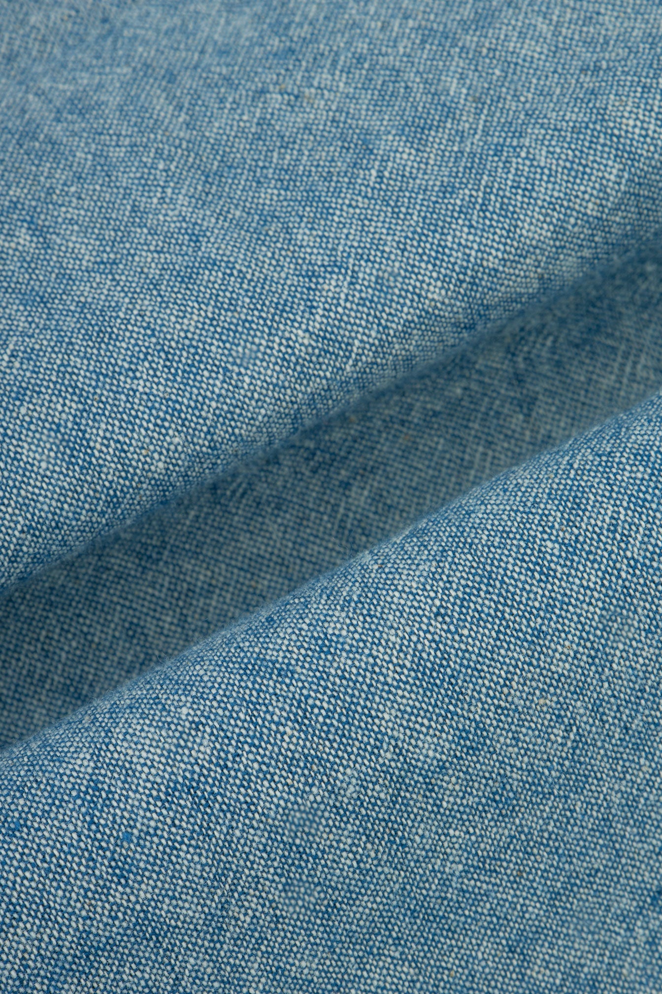 Light Teal Blue Linen Blend Casual Shirt