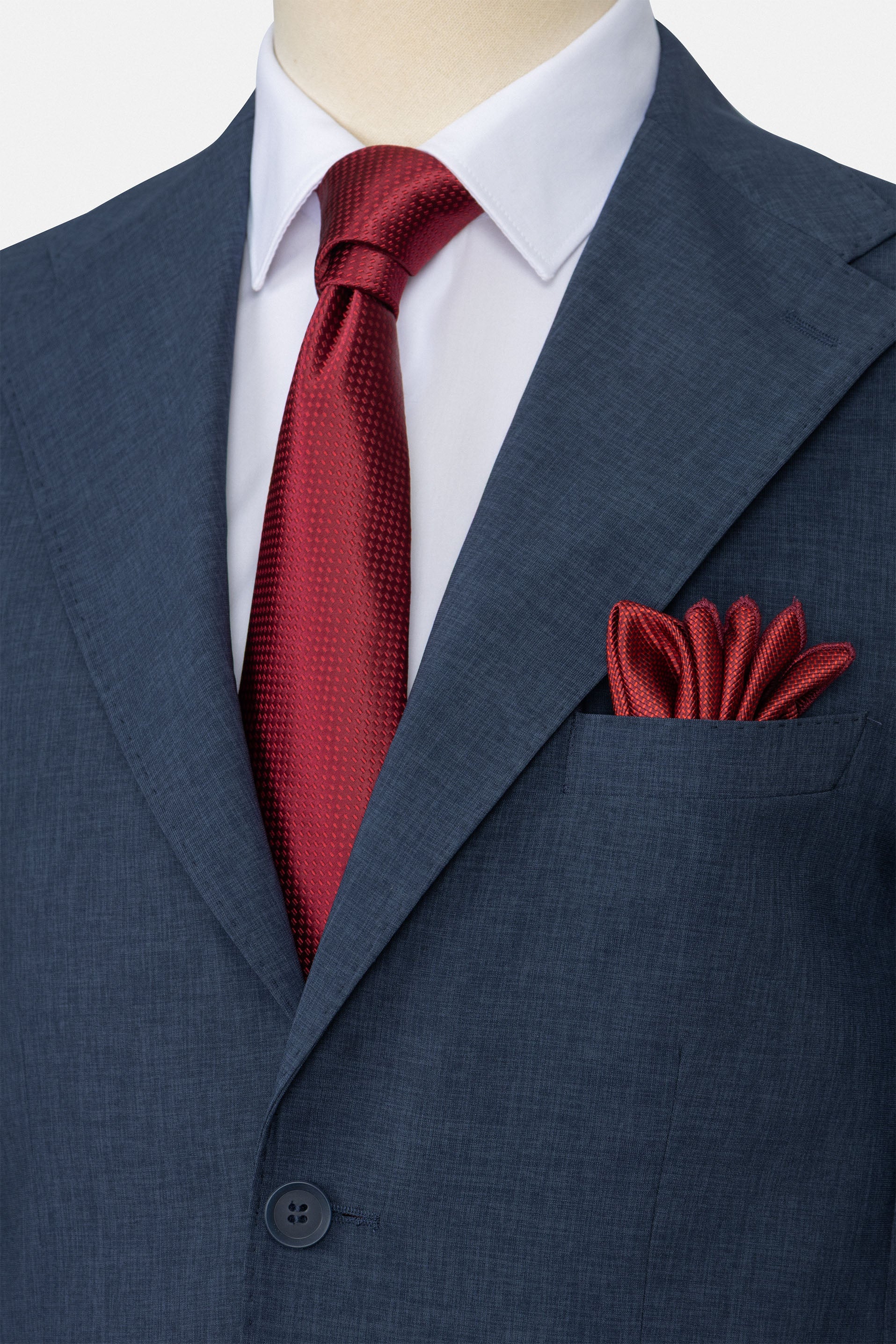 Patterned Navy Suit