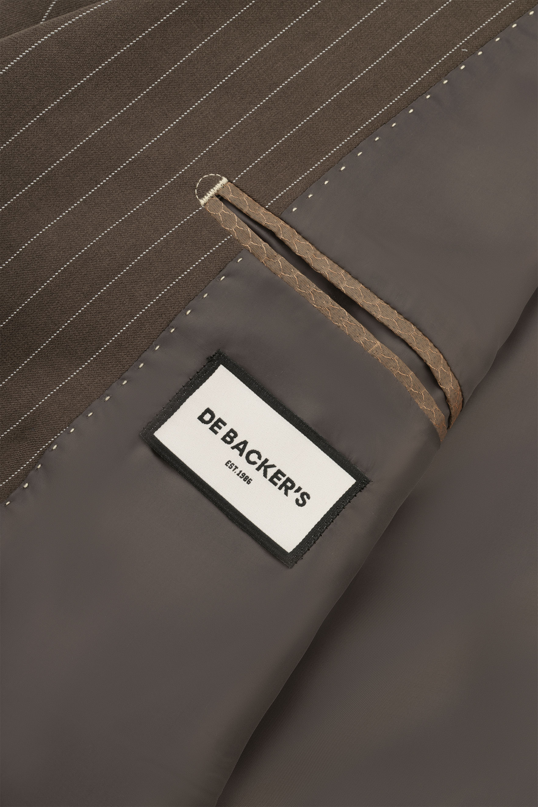 Striped Double Breasted Brown Suite