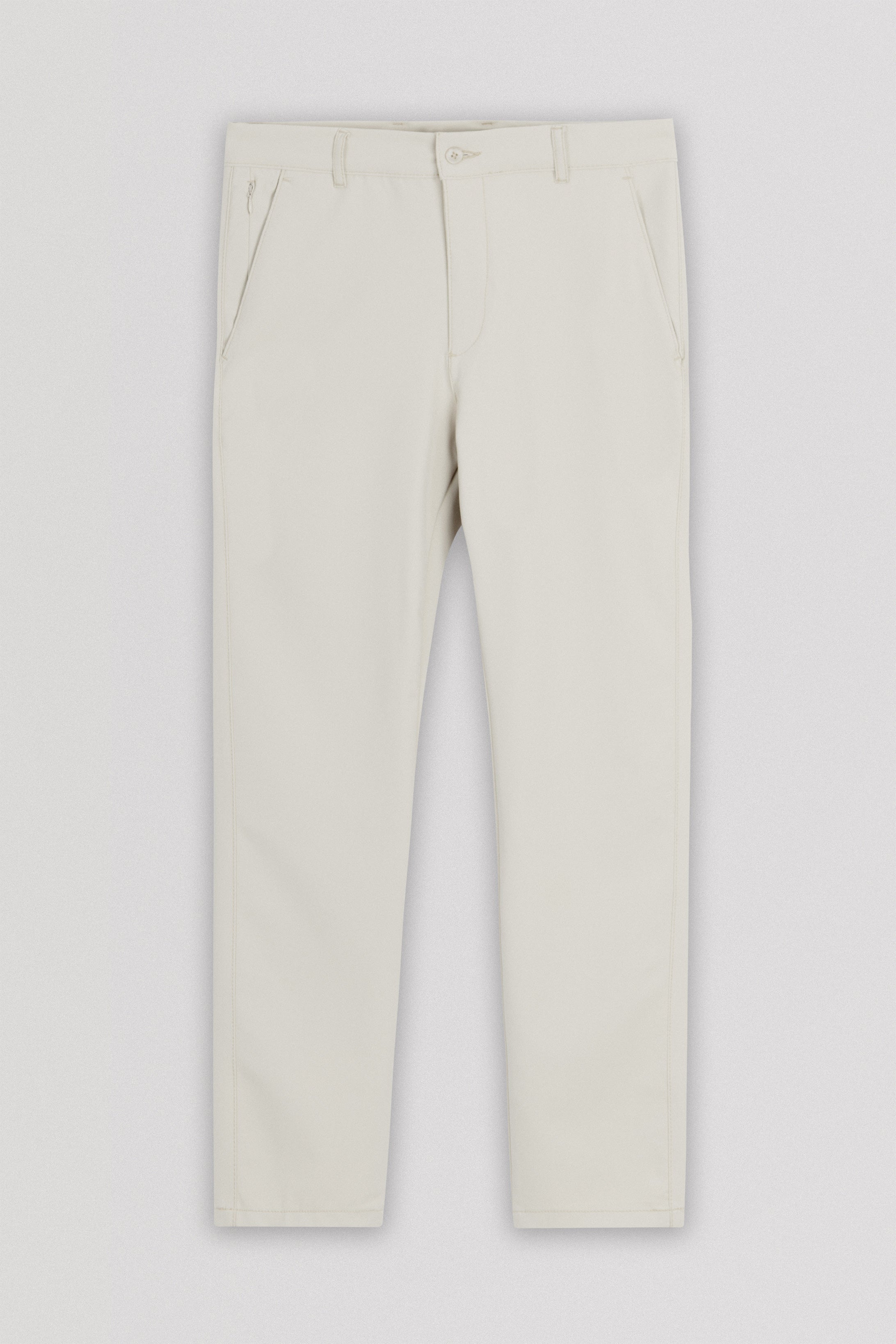 Laced-Up Light Beige Casual pants