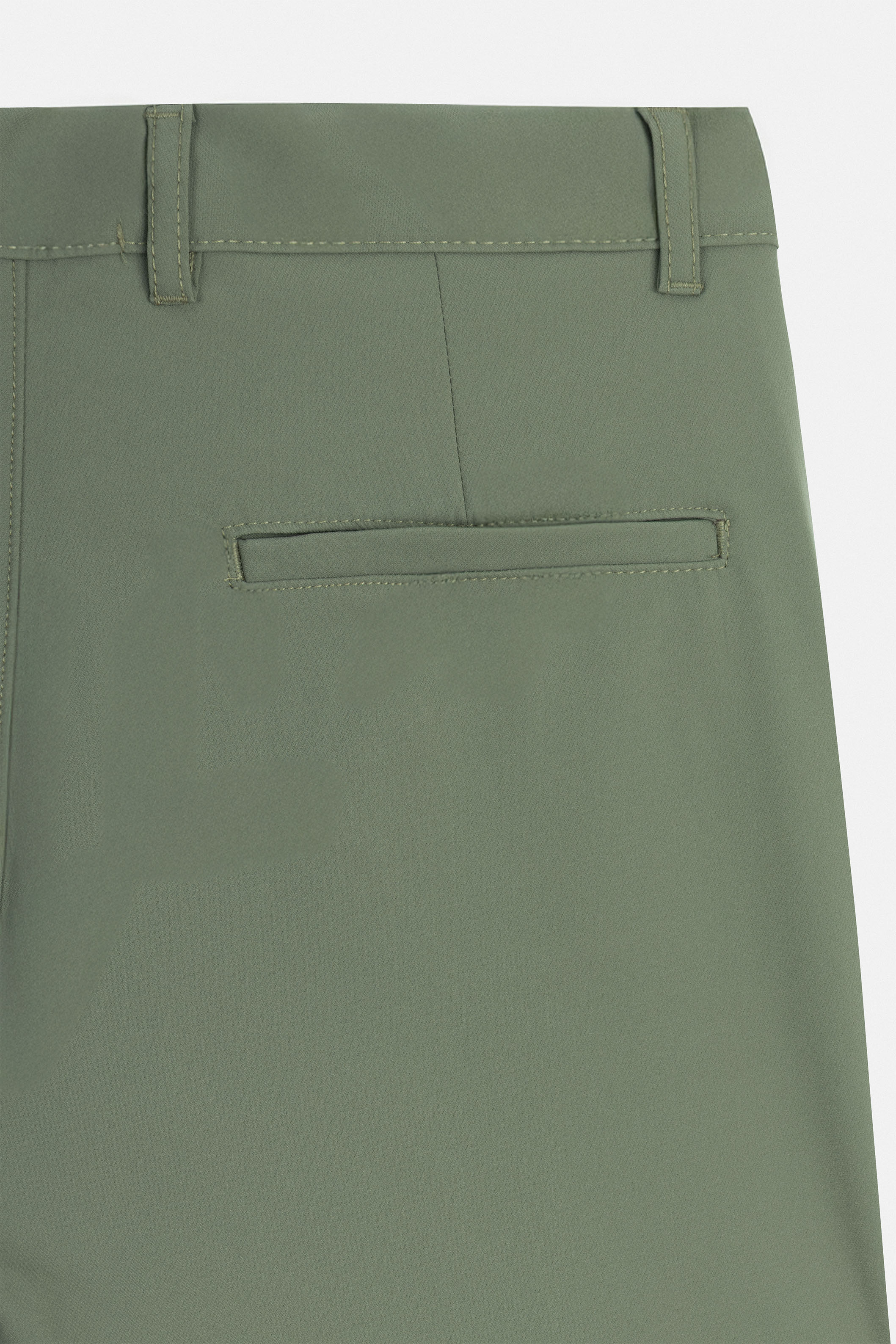 Laced-Up Olive Casual pants