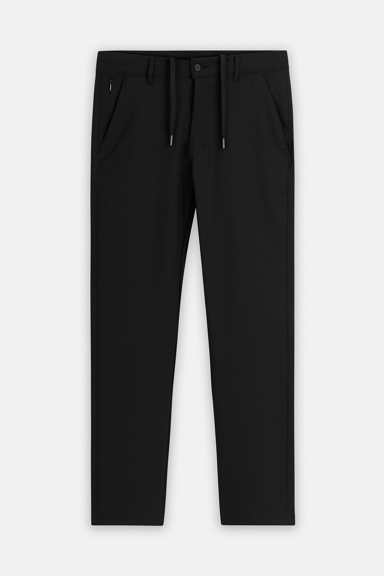 Laced-Up Black Casual pants