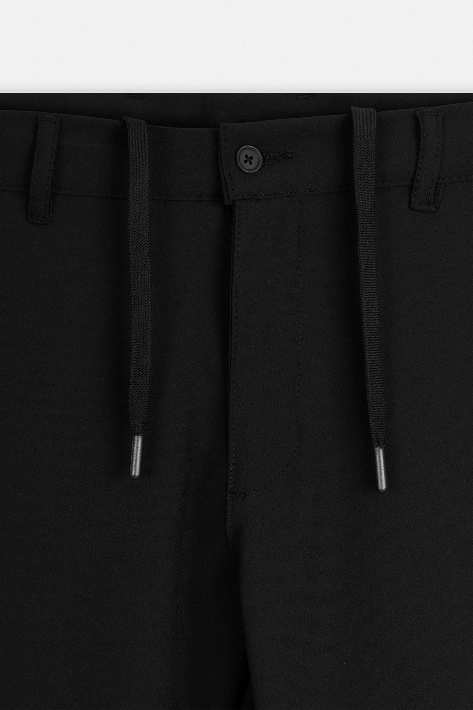 Laced-Up Black Casual pants