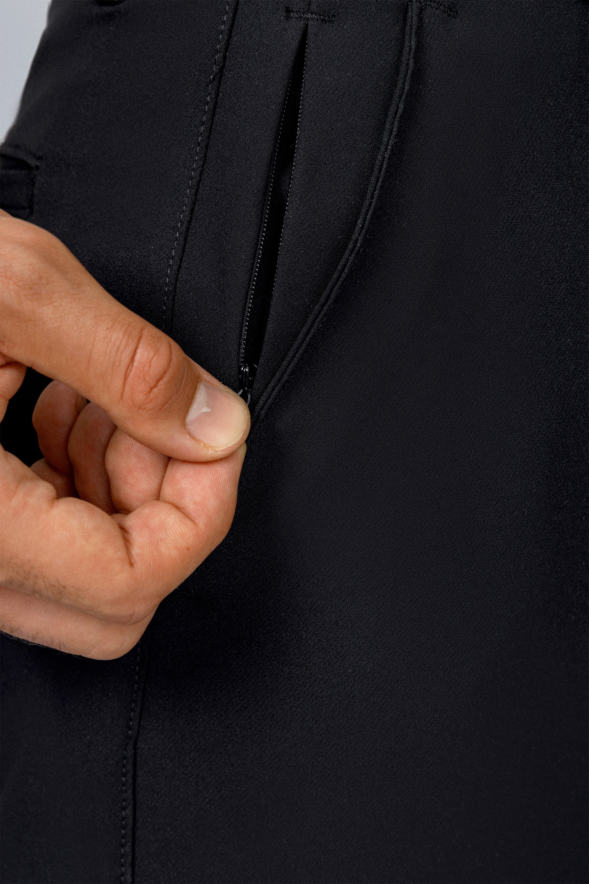 Laced-Up Black Casual pants