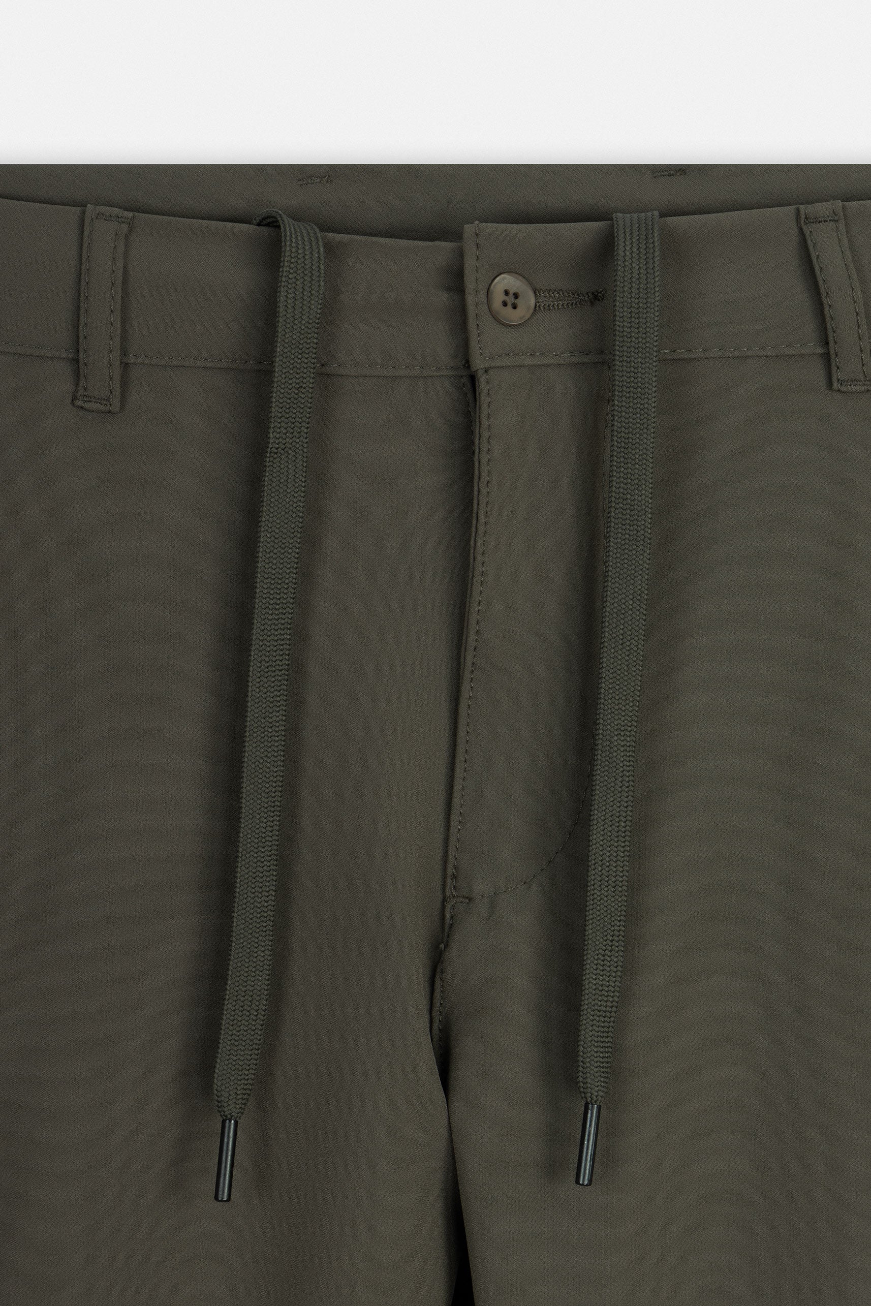 Laced-Up Light Brown Casual pants