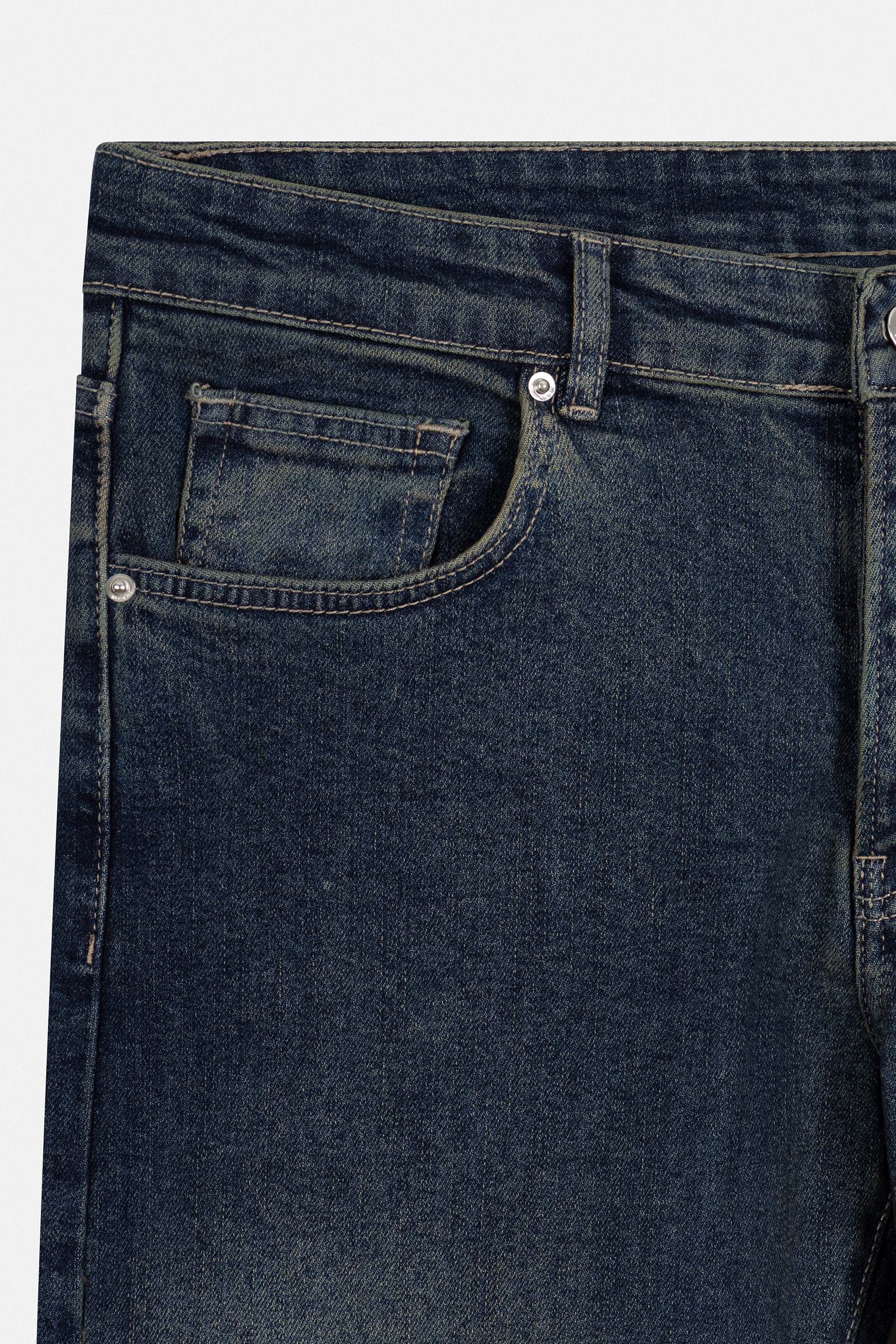Deep Indigo Blue Wash Jeans