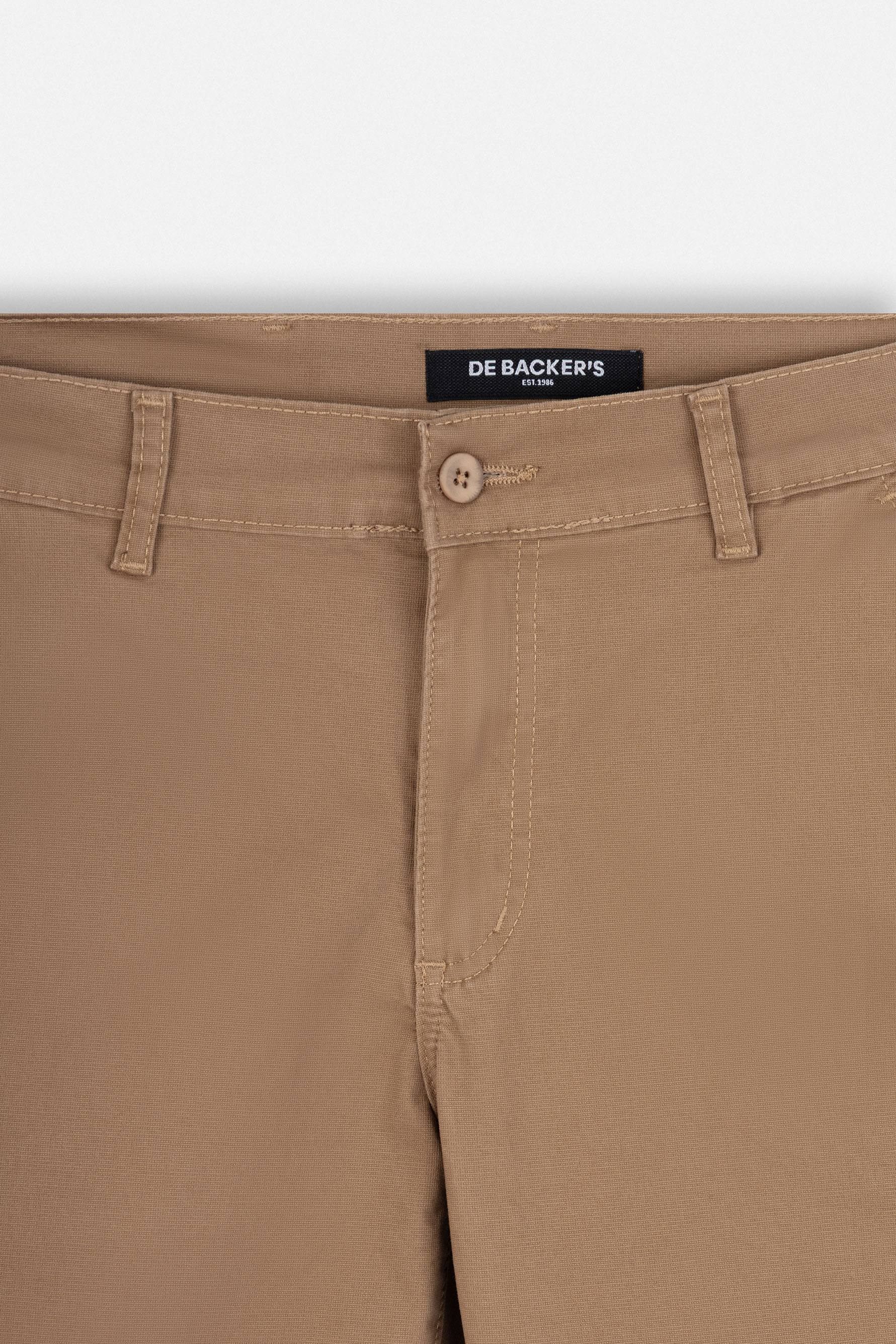 Patterned Coffee Gabardine Short