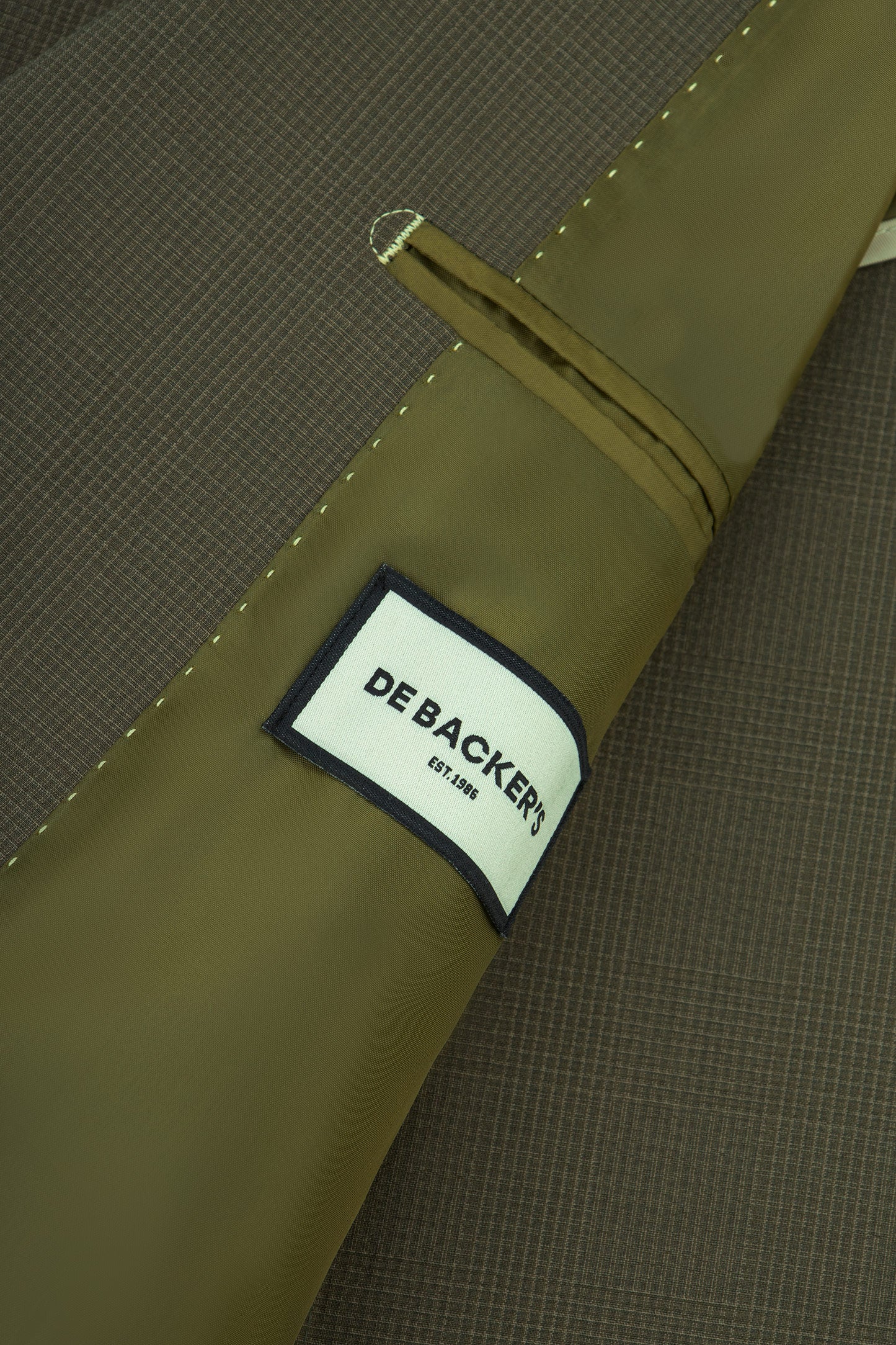 بليزر كاجوال مخططة باللون الأخضر الداكن