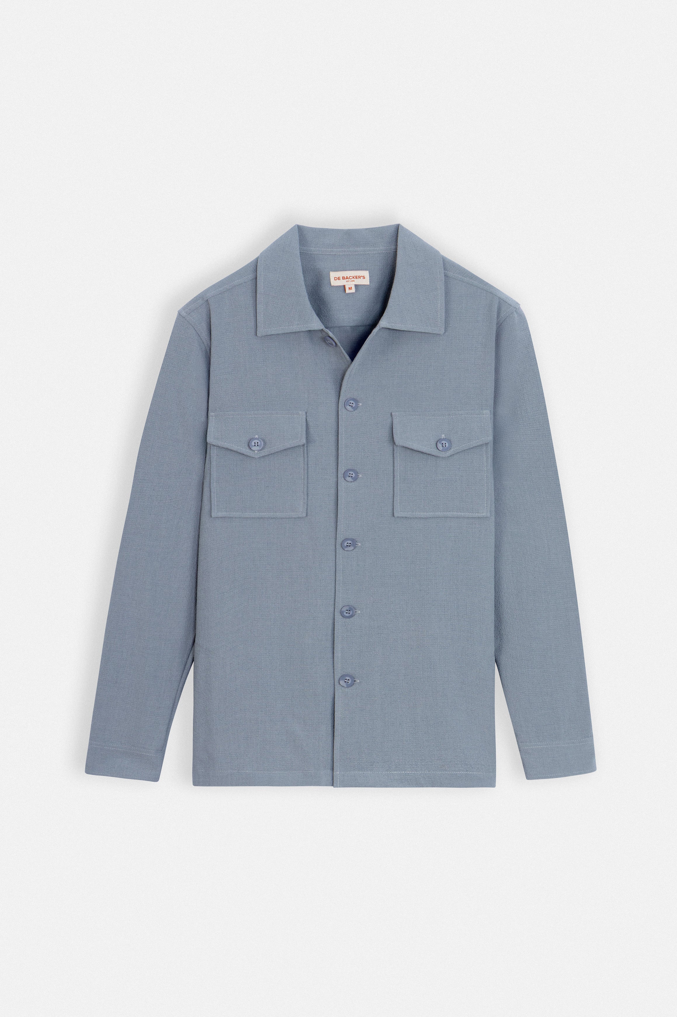Patterned Gray Button-Up Over-Shirt