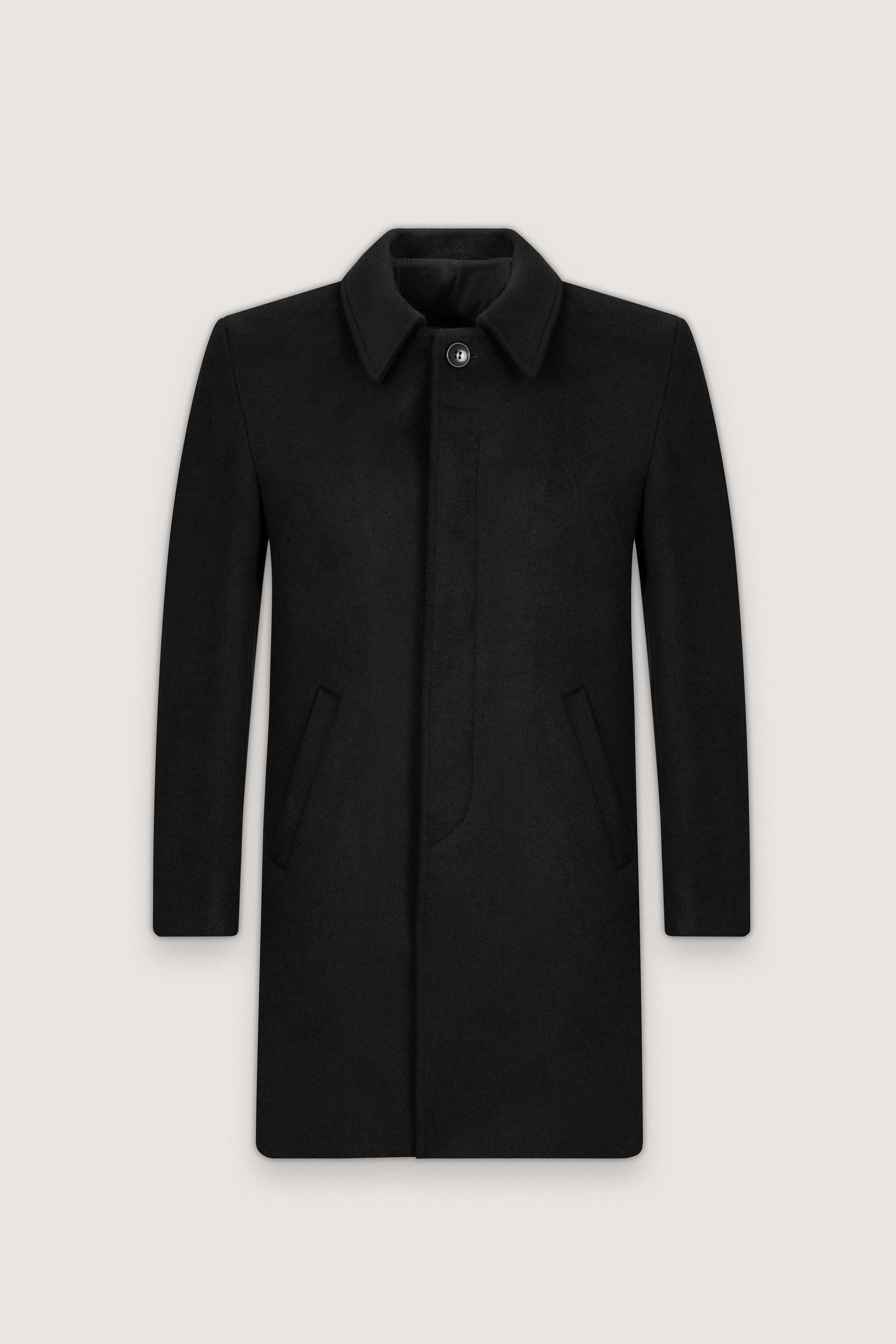 Black Felt Classic Coat
