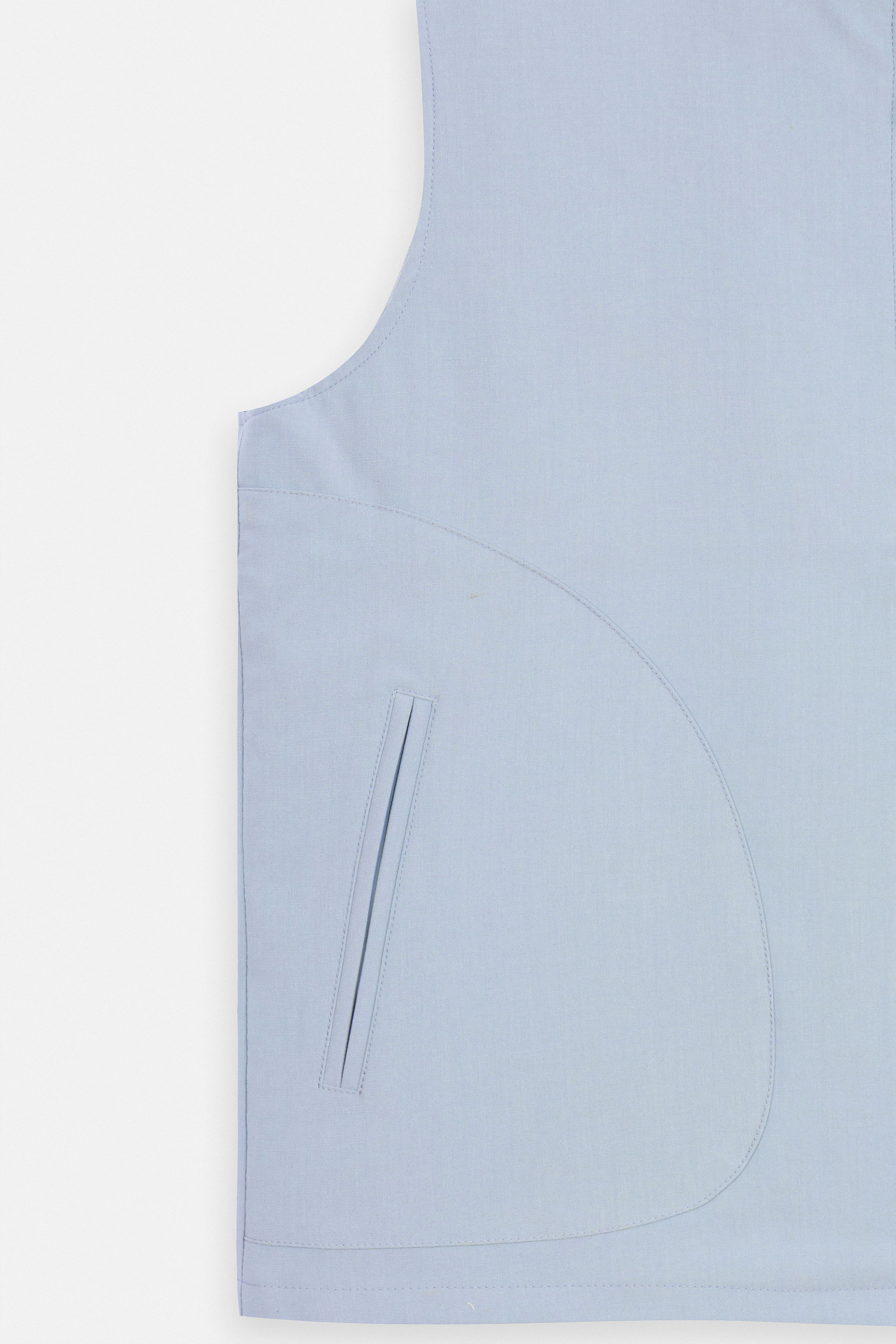 Light Gray Zip-Up Vest