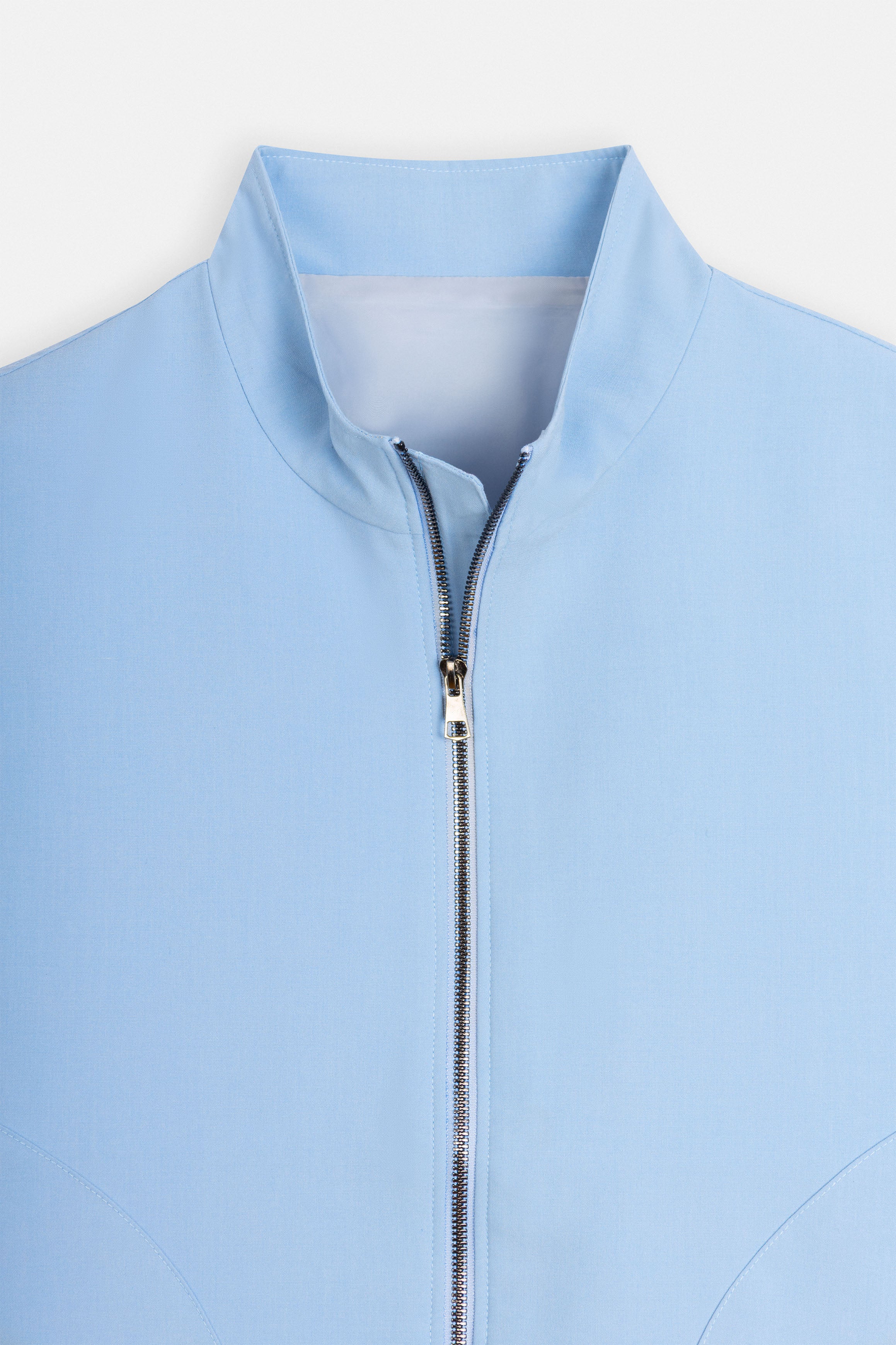 Light Blue Zip-Up Vest