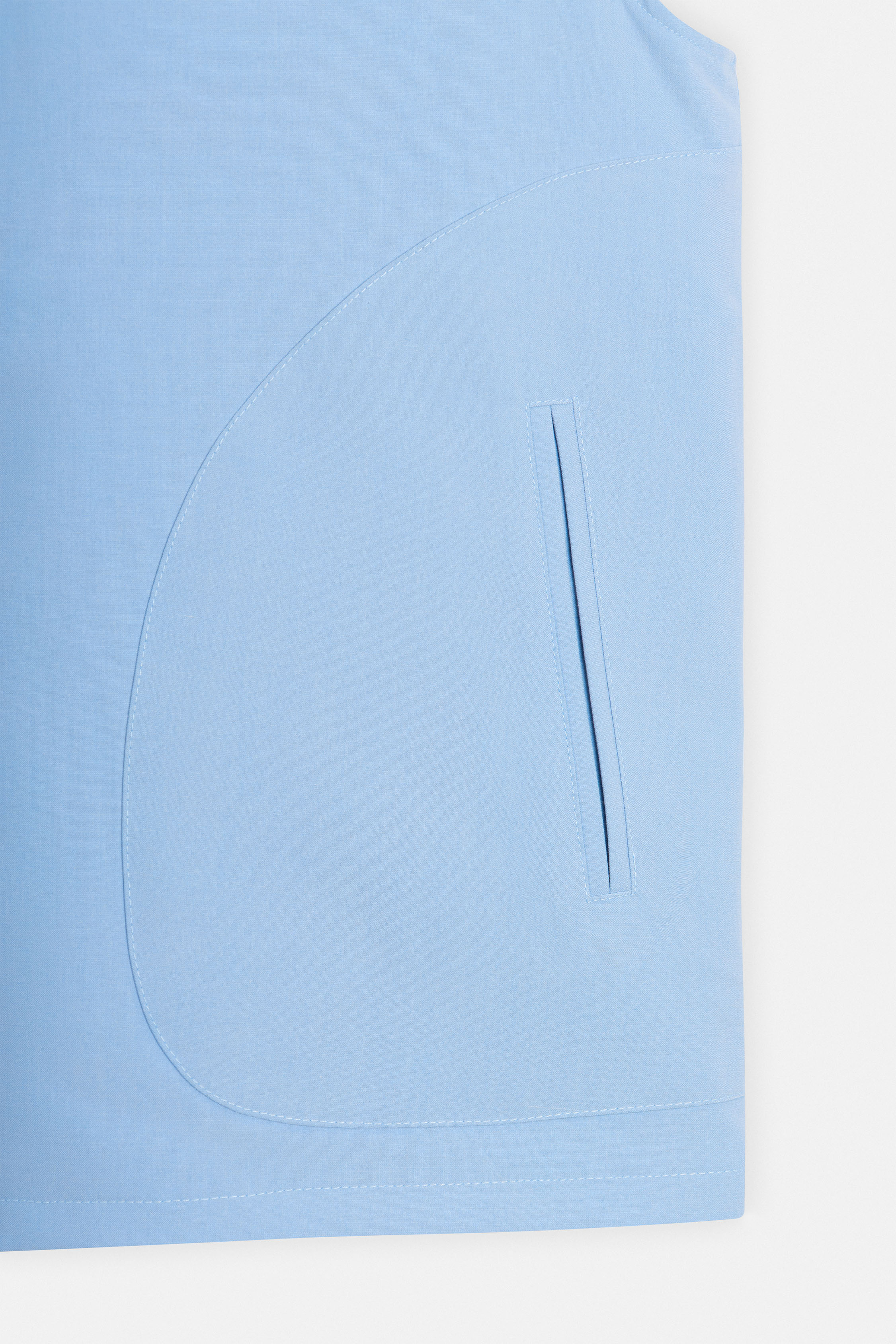 Light Blue Zip-Up Vest