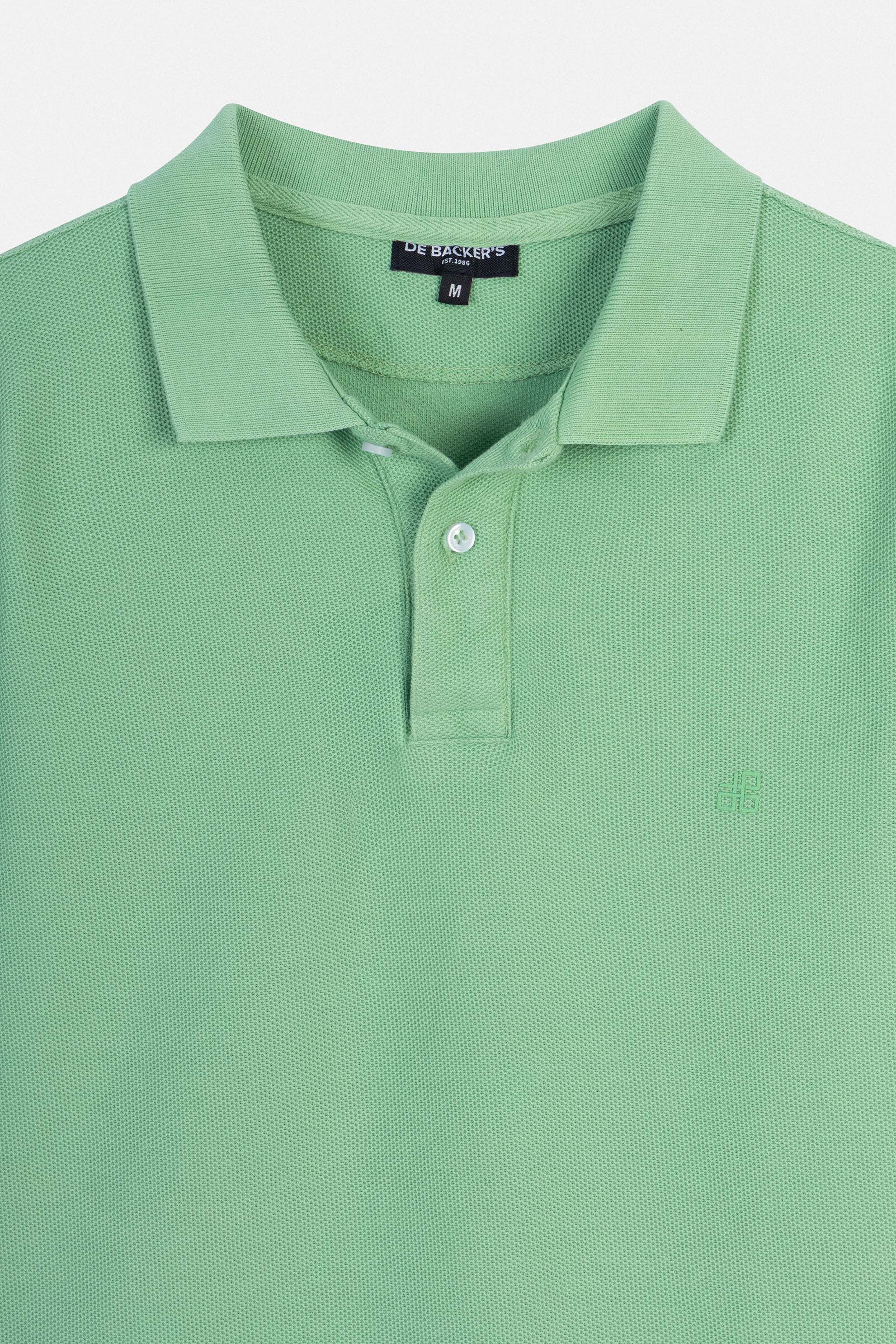 Pique Green Cotton Polo