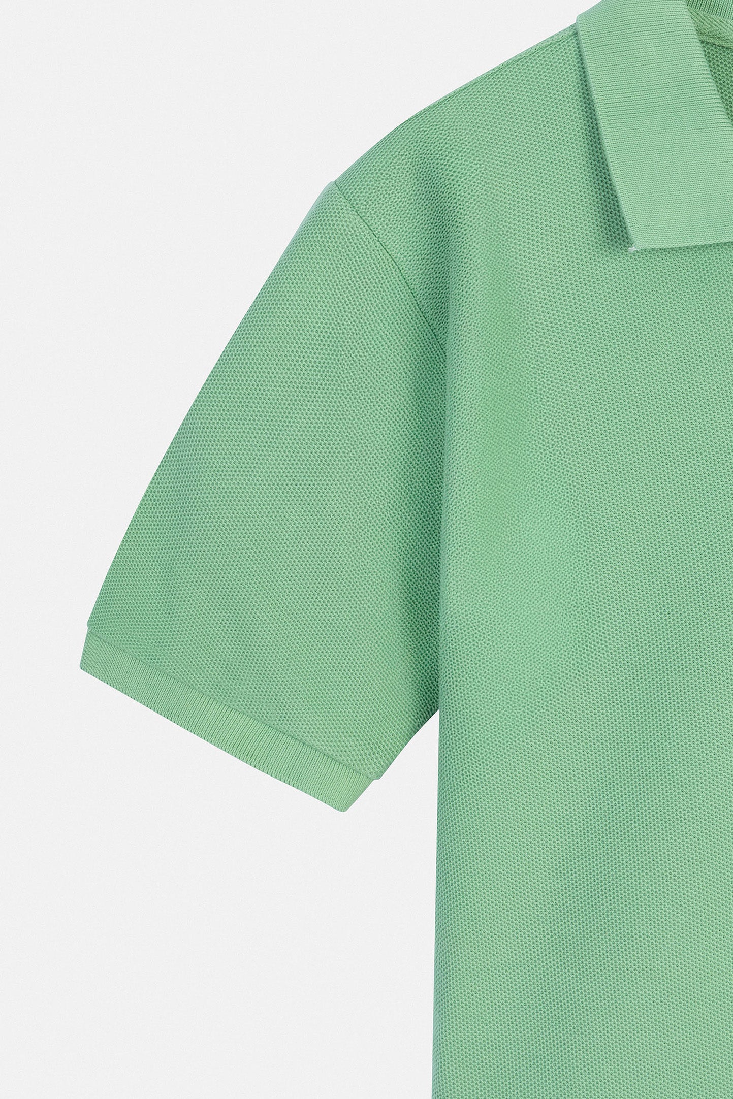 Pique Green Cotton Polo
