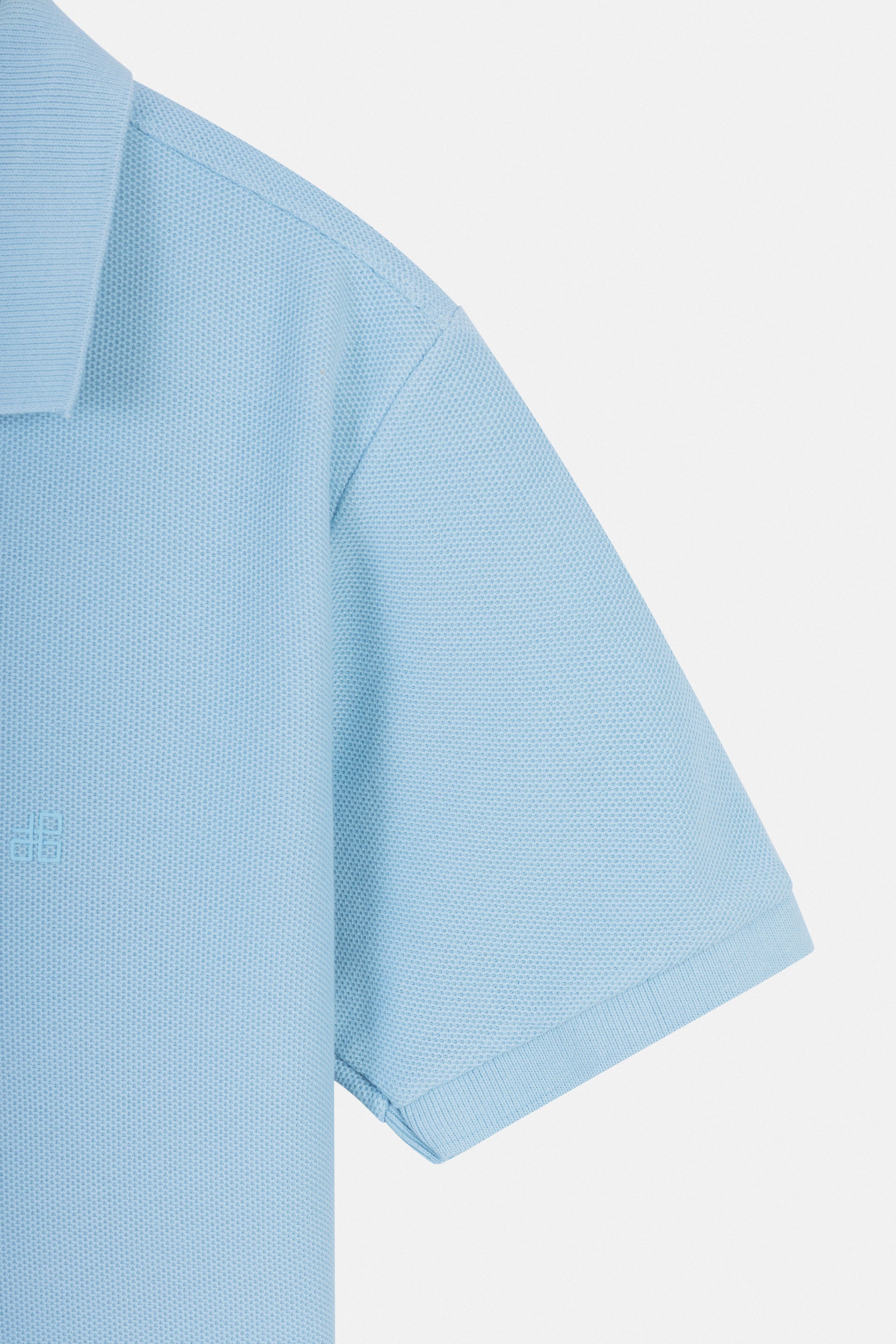 Pique Light Blue Cotton Polo