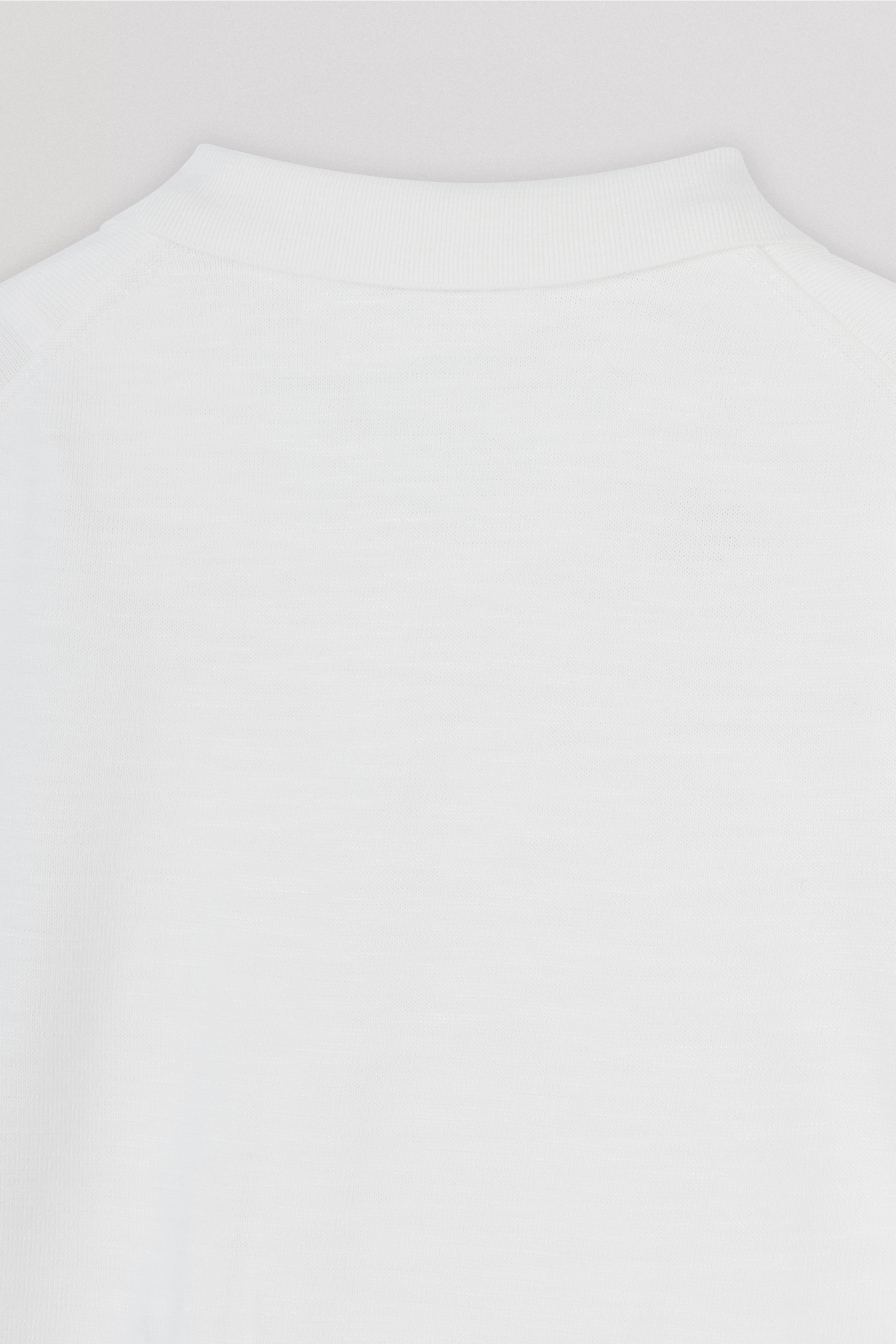 Knitted Pique Off White Polo T-Shirt