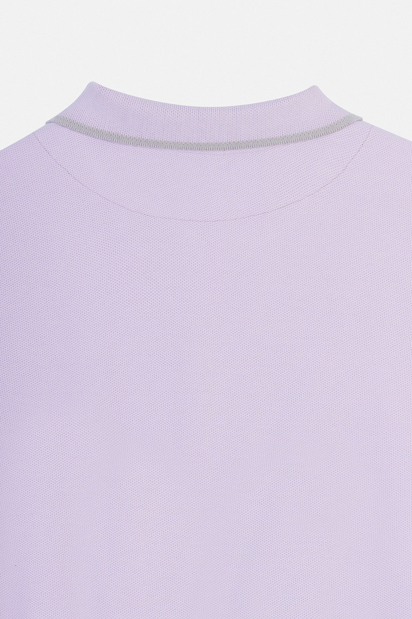 Pique Mauve V neck Polo