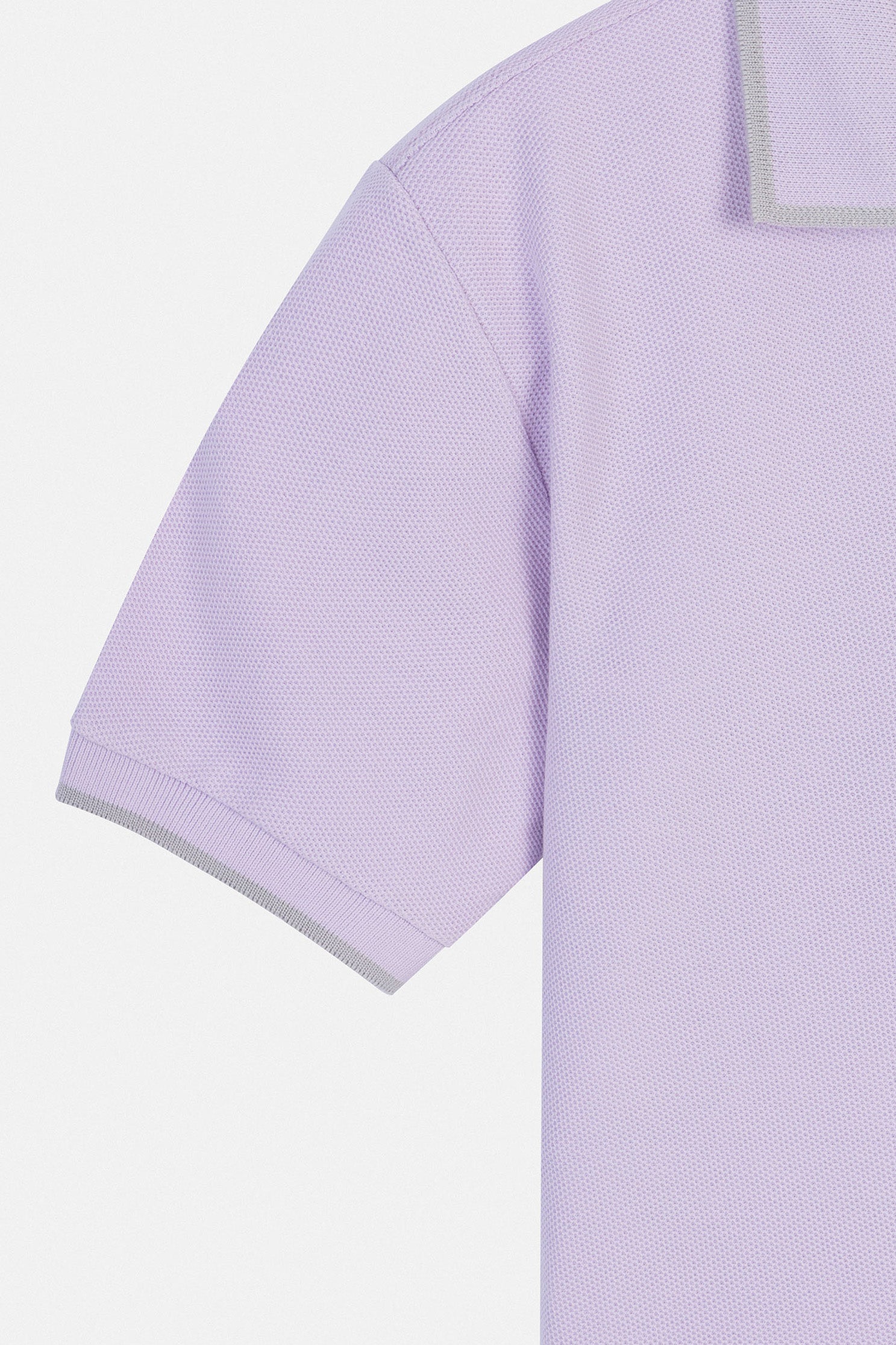 Pique Mauve V neck Polo