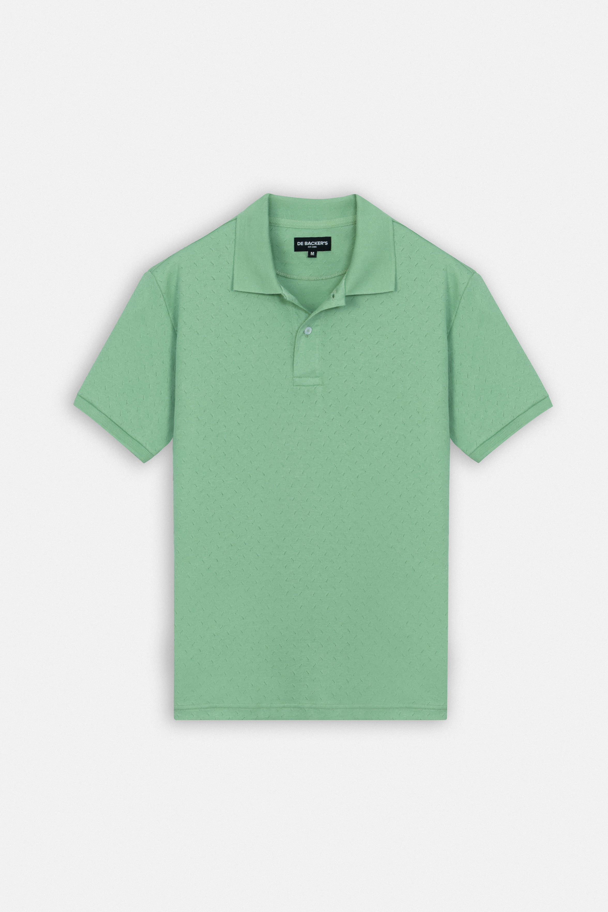 Jacquard Pique Basic Light Green Polo