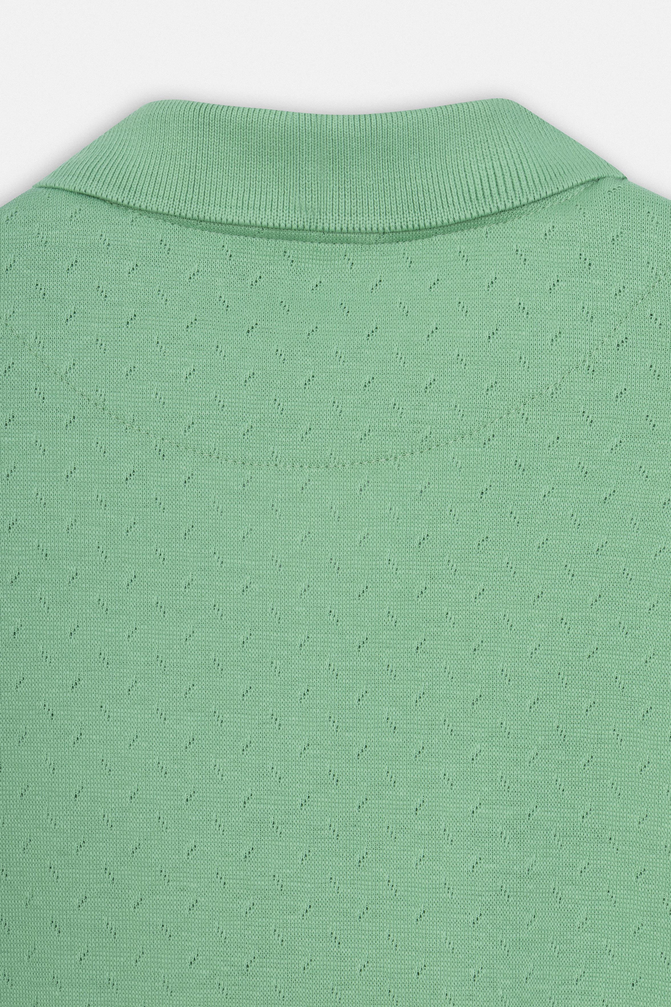 Jacquard Pique Basic Light Green Polo