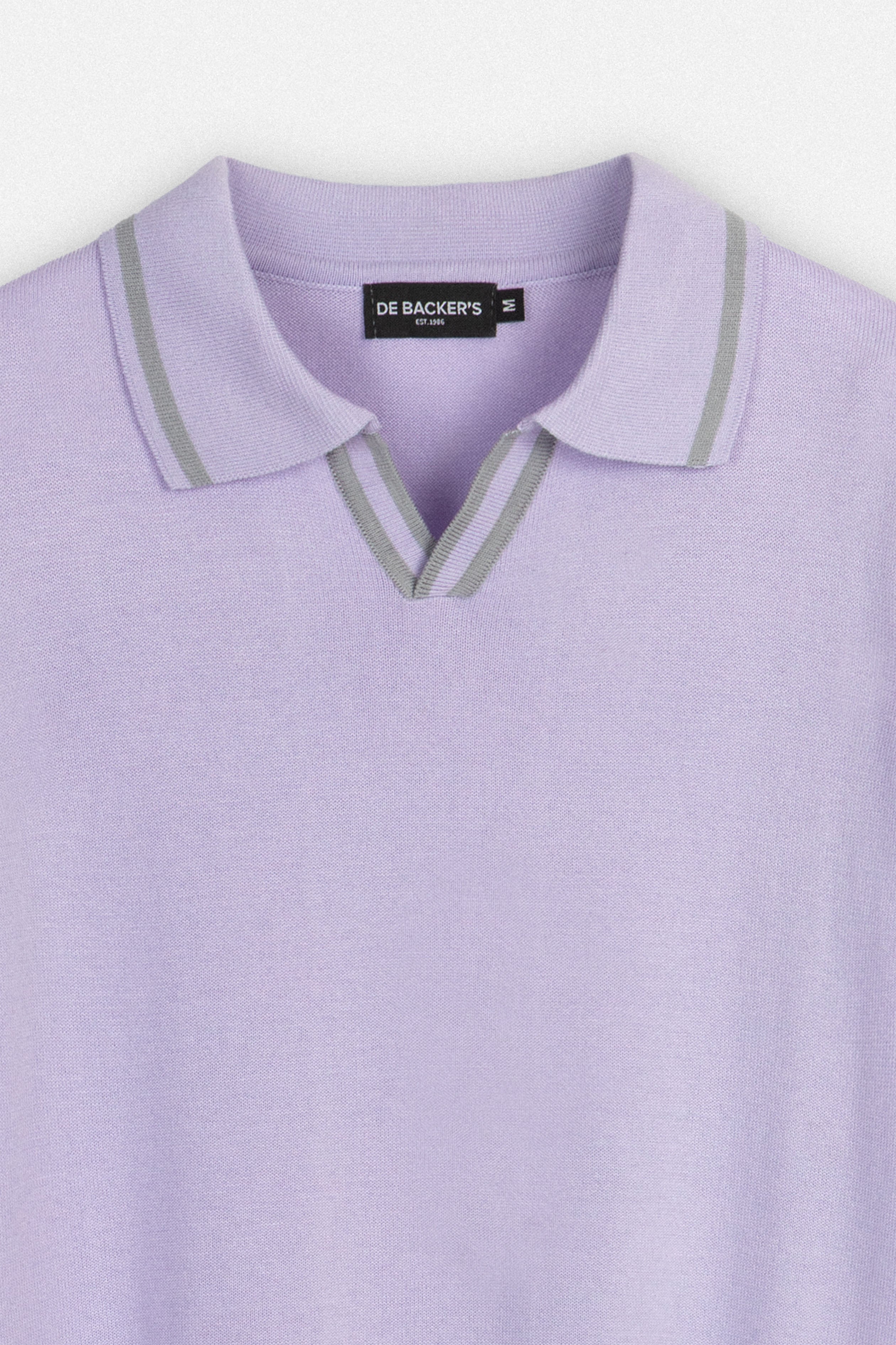 Knitted Levander V-Neck Polo