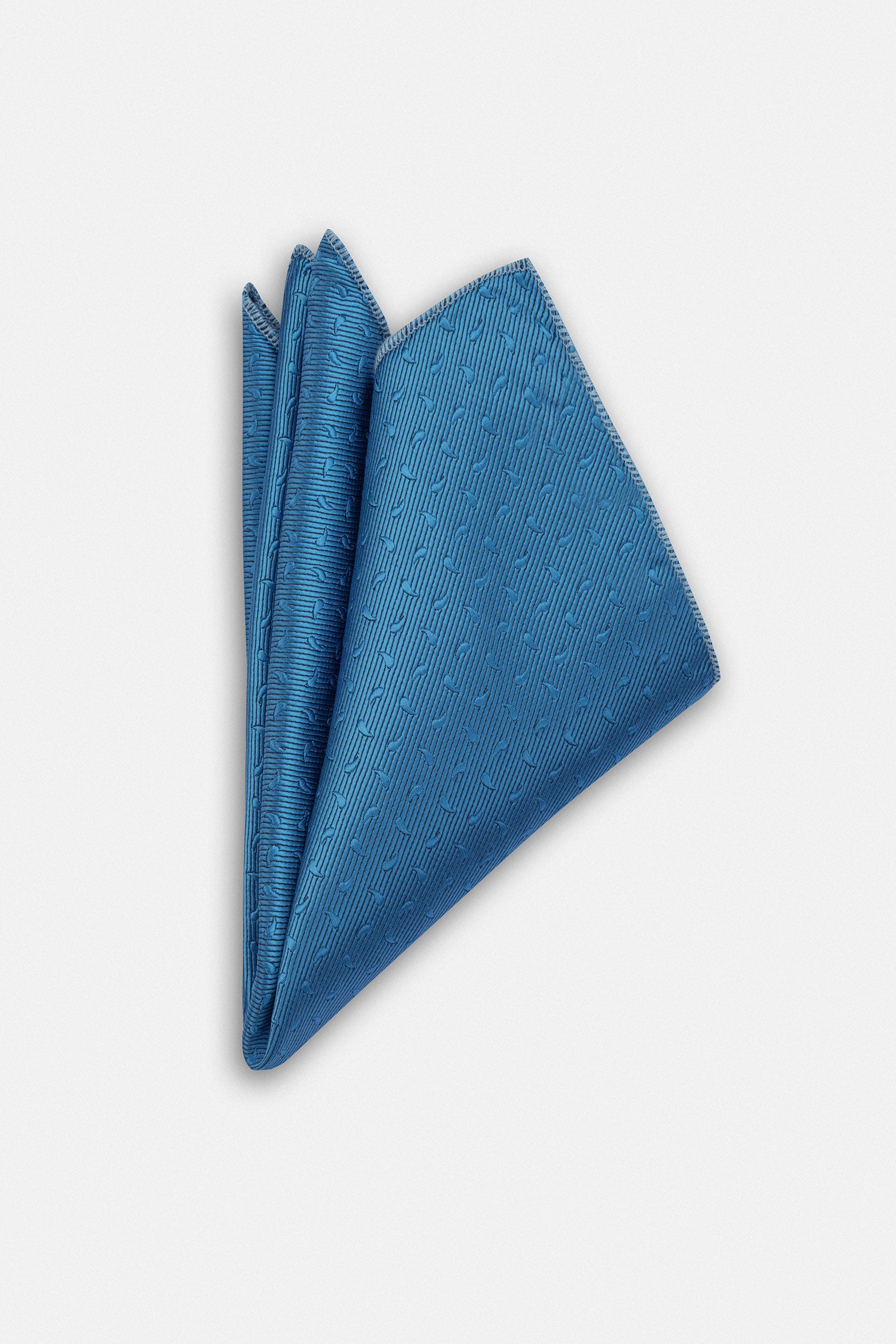 Jacquard Dotted Blue Necktie with Handkerchief