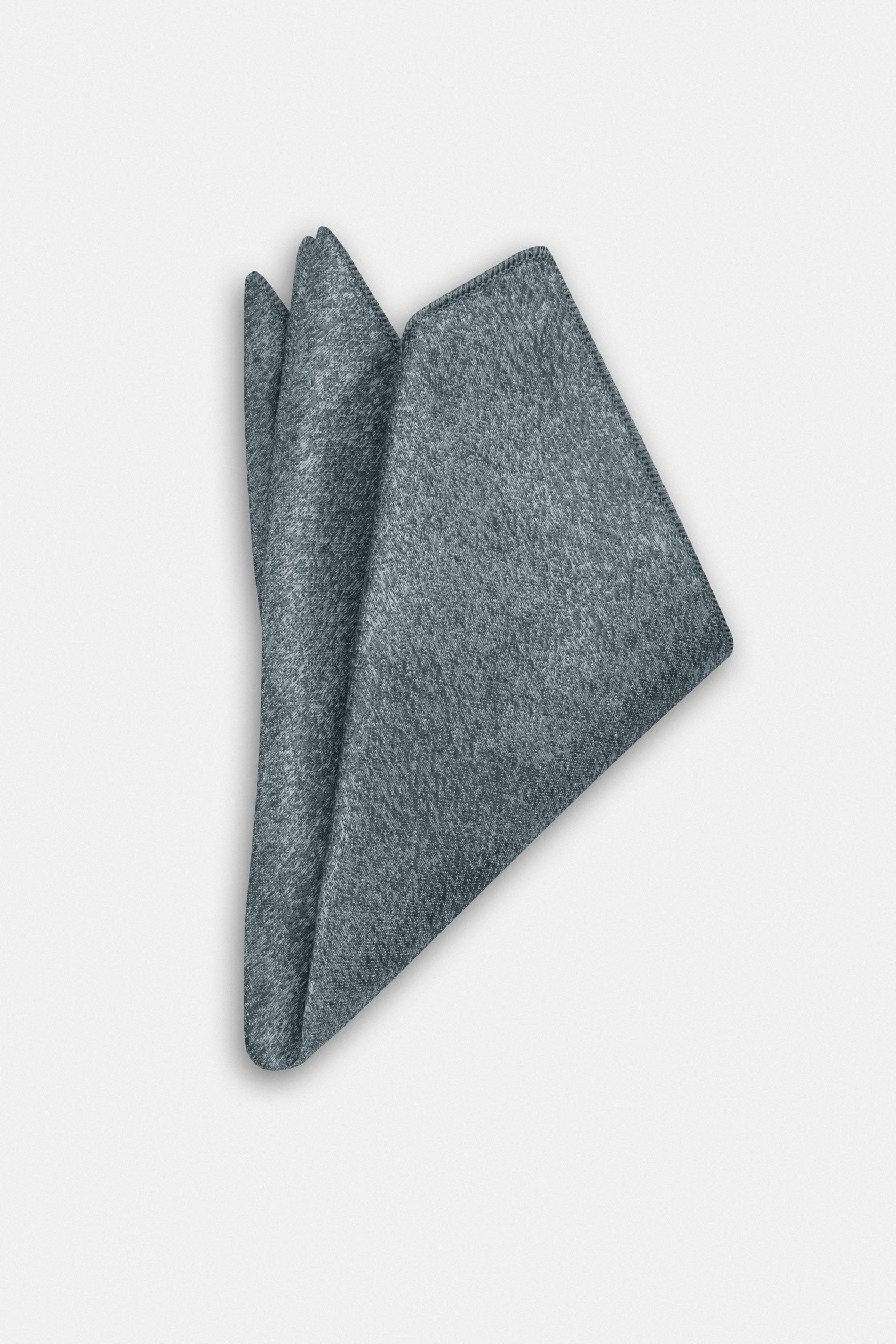 Jacquard Gray Necktie with Handkerchief