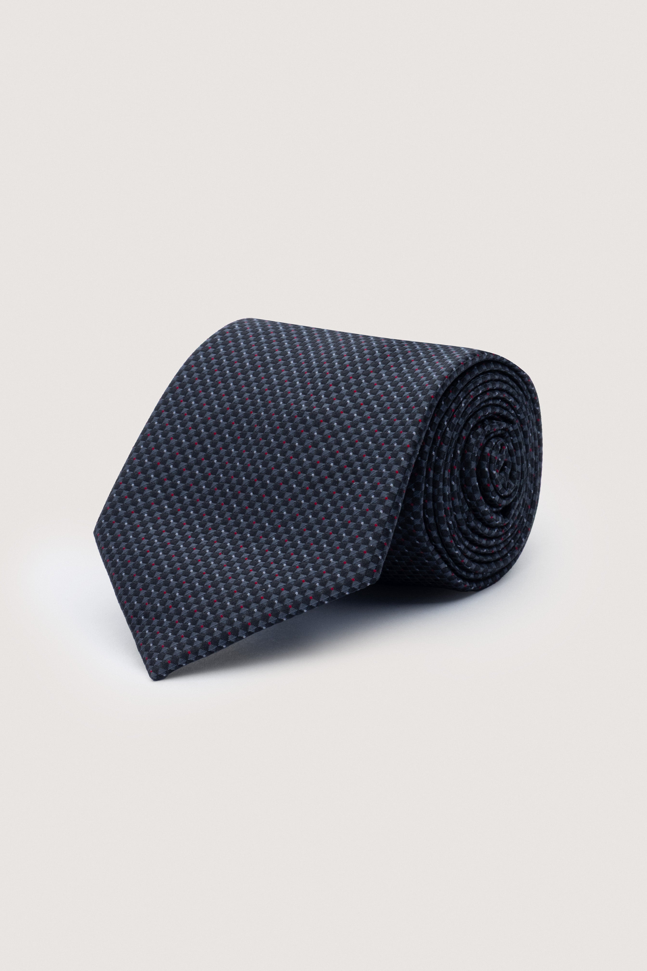 Black Necktie with Handkerchief